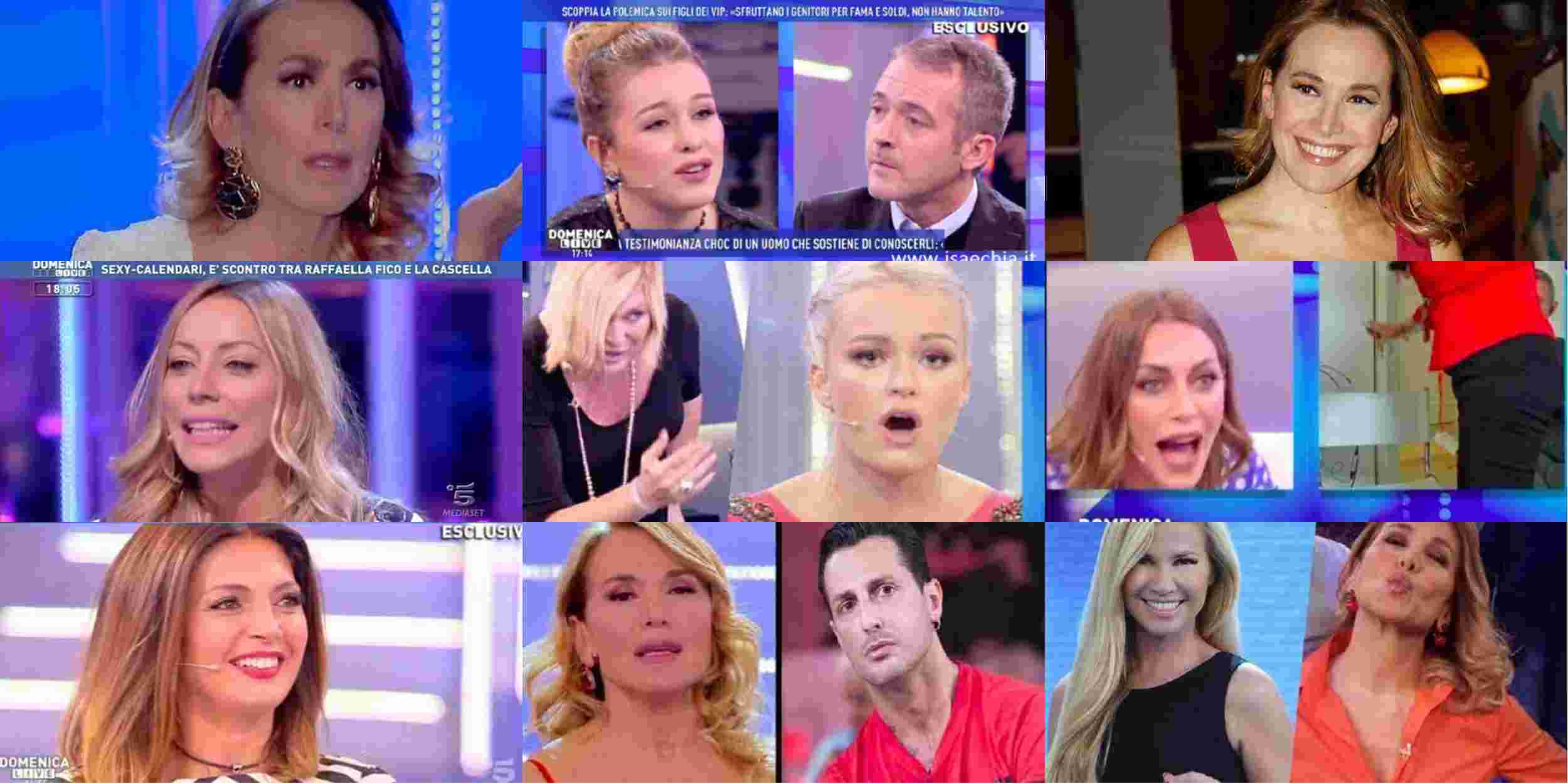 Litigio in diretta a Domenica Live, volano schiaffi