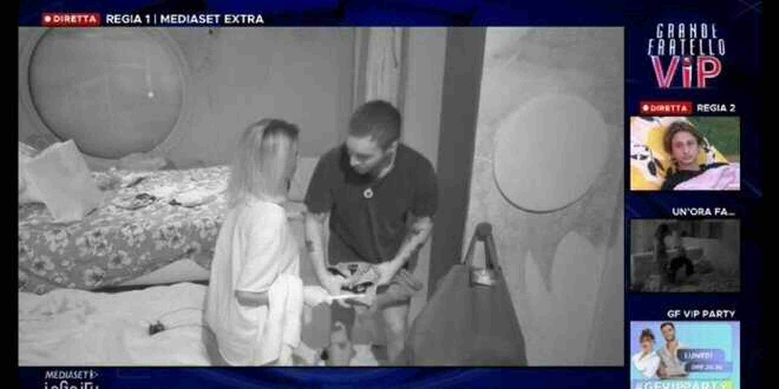 GF Vip 7, lite nella notte tra Antonino e Oriana: lei lo aggredisce con calci e pugni