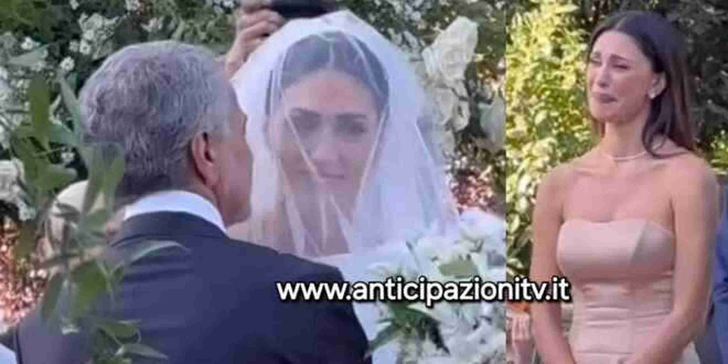 Cecilia Rodriguez arriva all’altare con suo papà Gustavo: la forte reazione di Belen