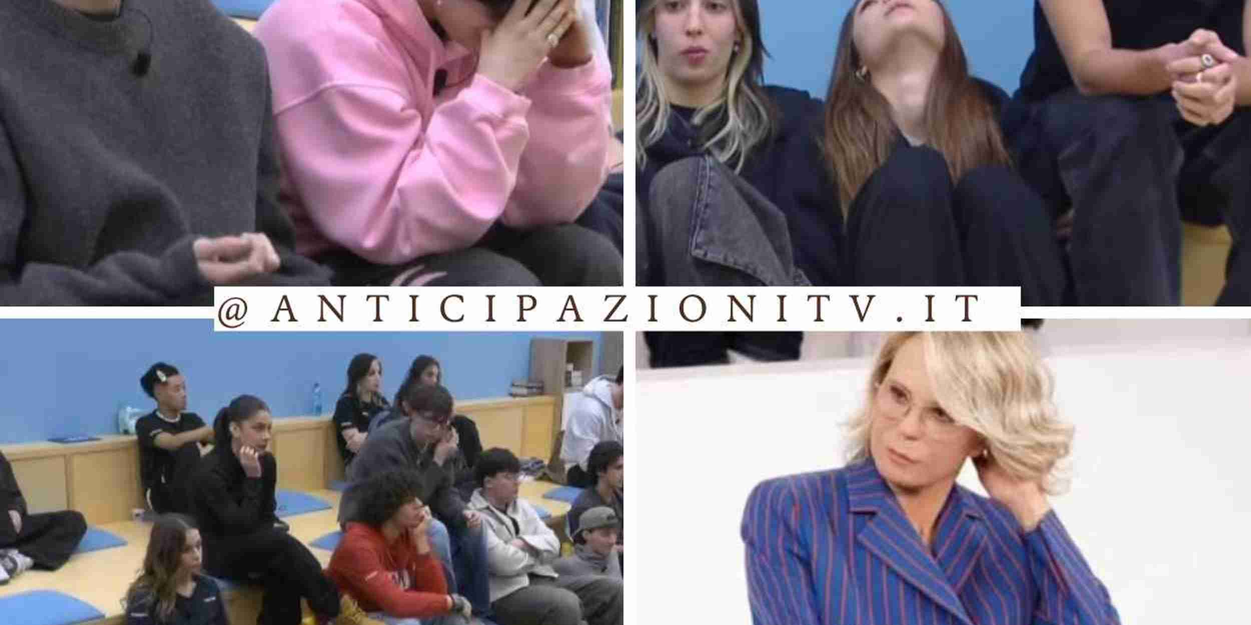 Amici registrazione 17 Gennaio 2025, due allievi assenti: chi va in sfida
