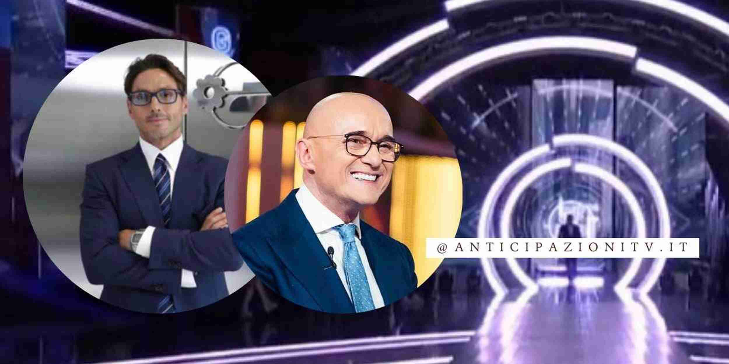 Alfonso Signorini durante la finale del Grande Fratello, circondato da rumor sul suo futuro.