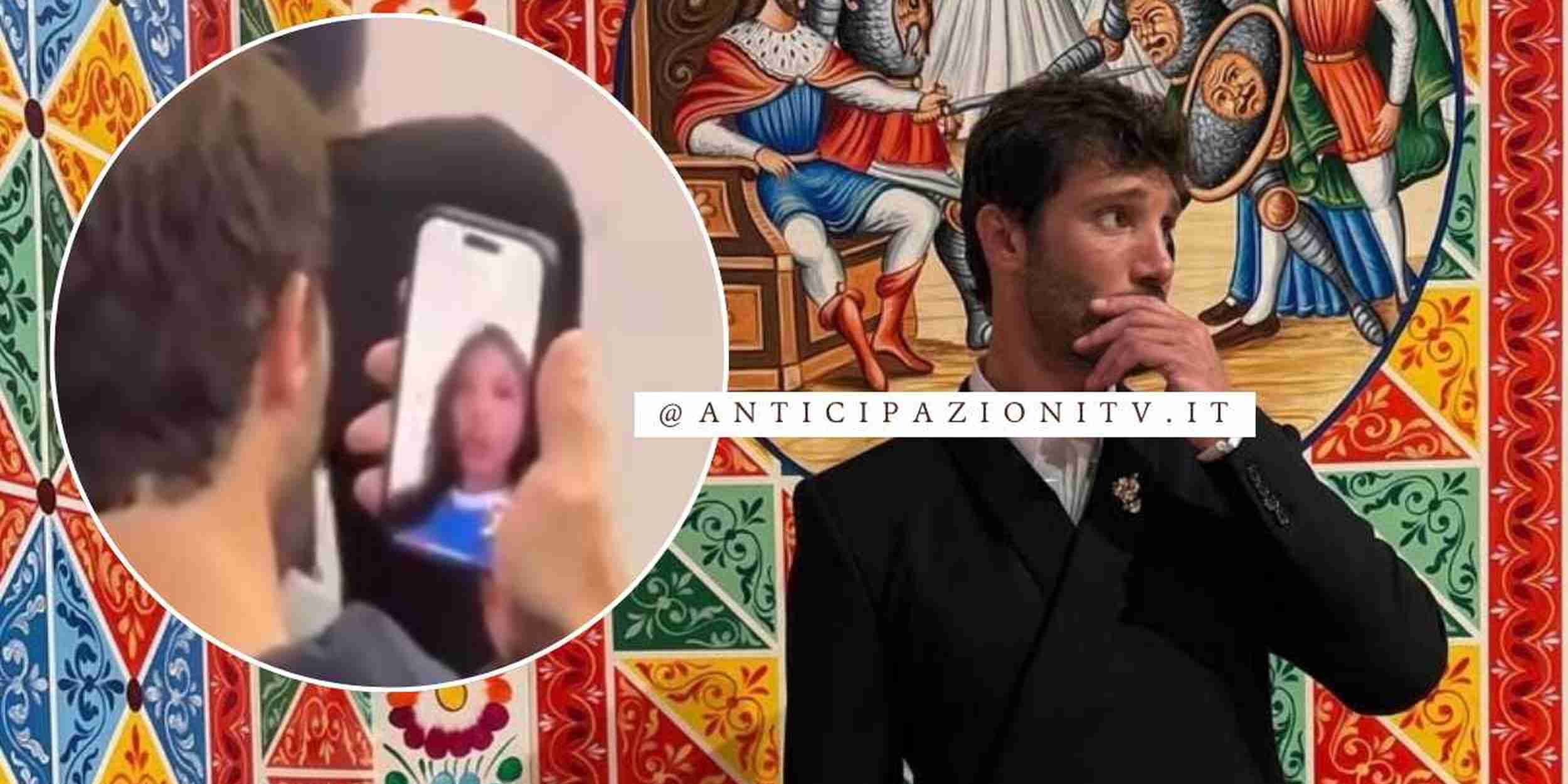 Stefano De Martino e Angela Nasti paparazzati in videochiamata