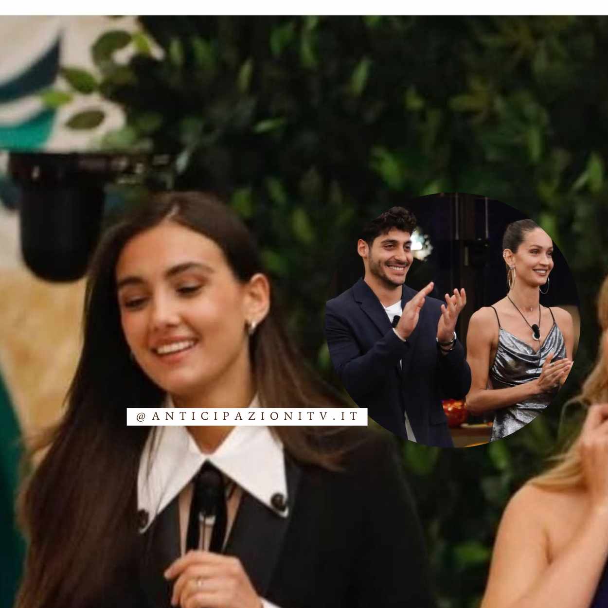 Aereo per Zeudi Di Palma e Javier Martinez al Grande Fratello 2025, discussioni tra i concorrenti sul significato del messaggio.