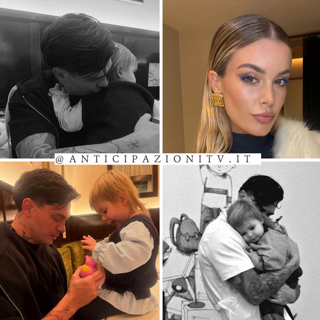 Alessandro Basciano abbraccia sua figlia Celine Blue in un gesto d'affetto dopo le recenti vicende legali.