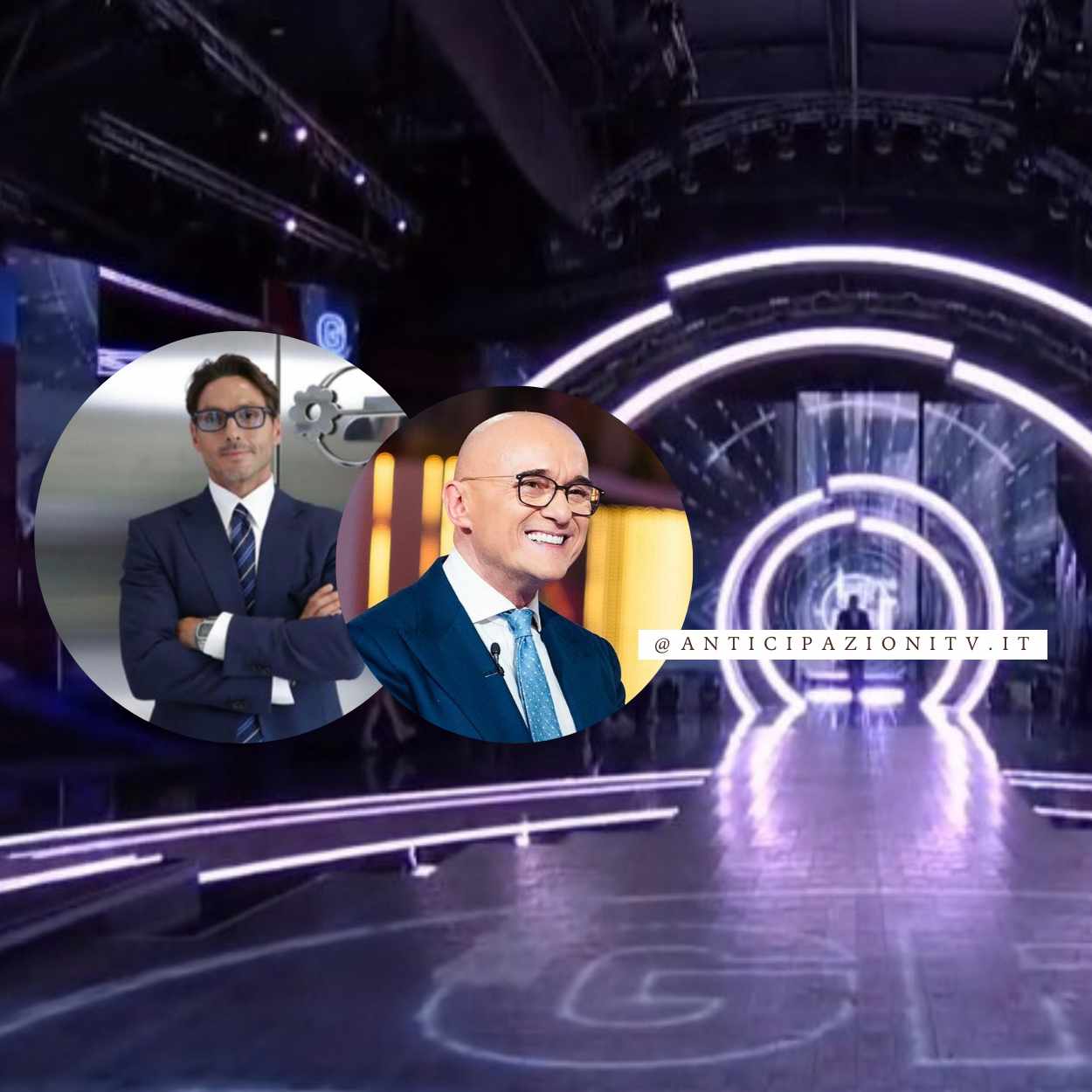 Alfonso Signorini durante la finale del Grande Fratello, circondato da rumor sul suo futuro.