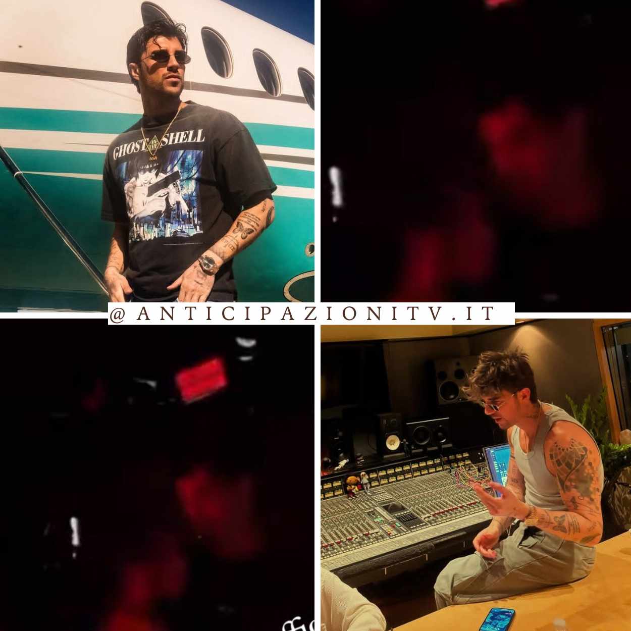 Andrea Damante in una discoteca di Catania durante la segnalazione che lo vede insieme a una ragazza sconosciuta.