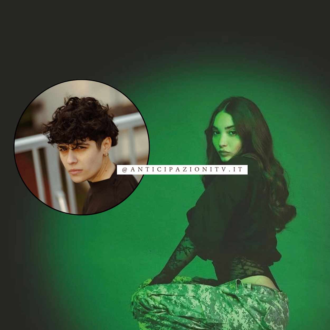 Antonia Nocca e Senza Cri insieme in pubblico durante un evento