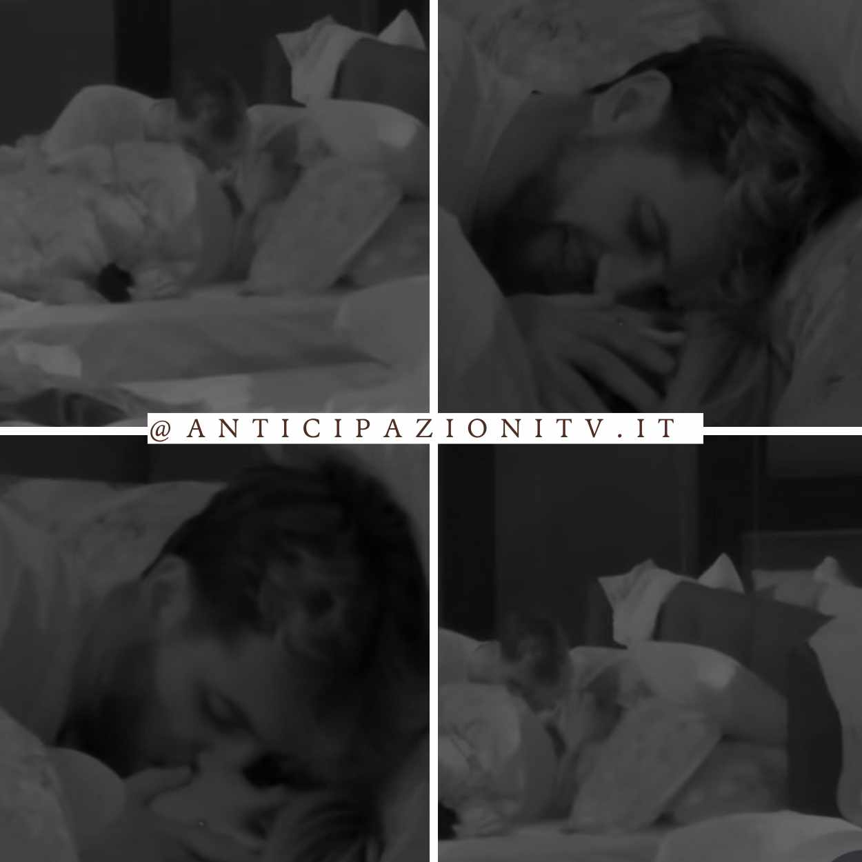 Chiara Cainelli e Alfonso D'Apice che si baciano al Grande Fratello.