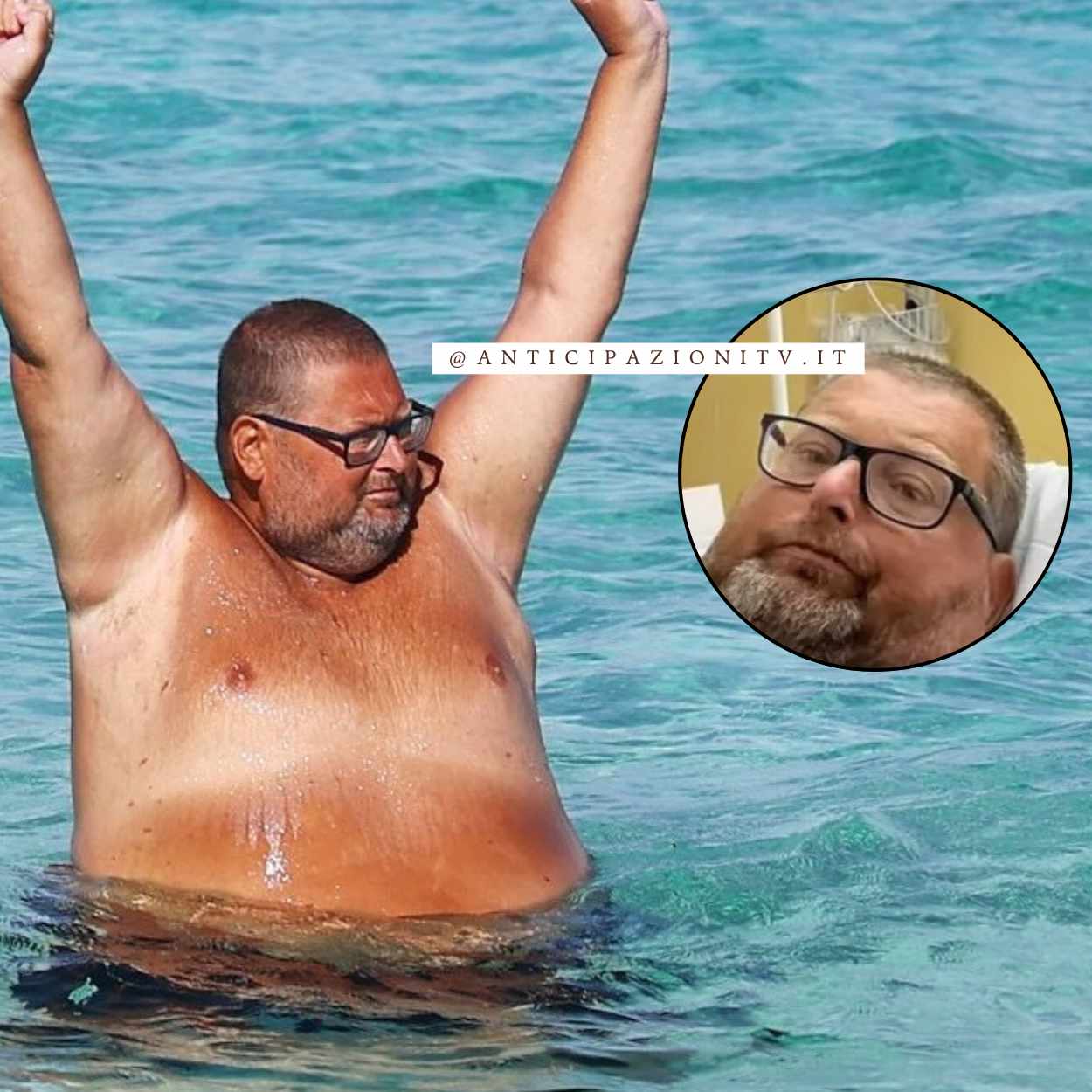 Mario Adinolfi in ospedale dopo l’esperienza all’Isola dei Famosi 2025.