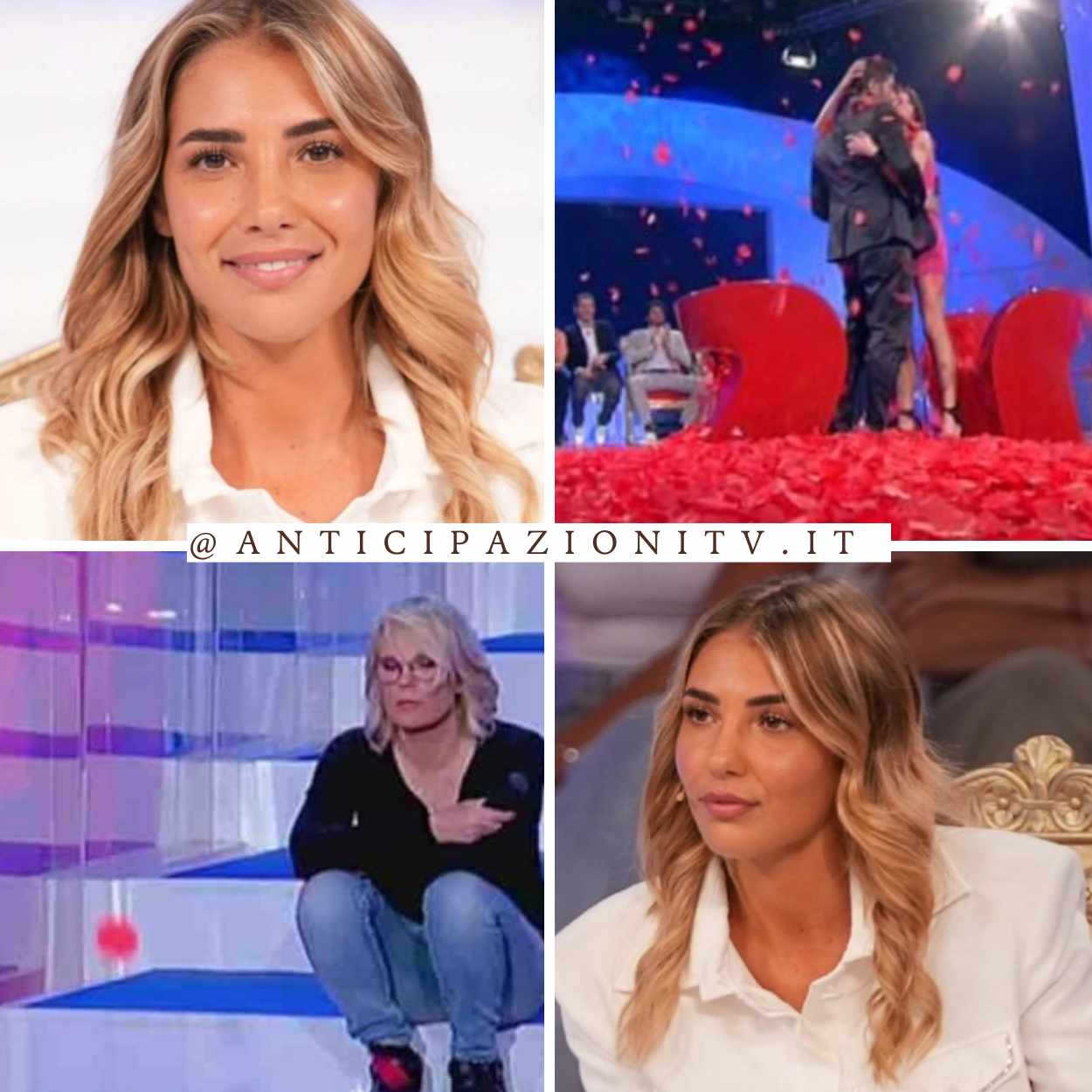 Martina De Ioannon nello studio di Uomini e Donne durante le puntate finali del suo percorso.