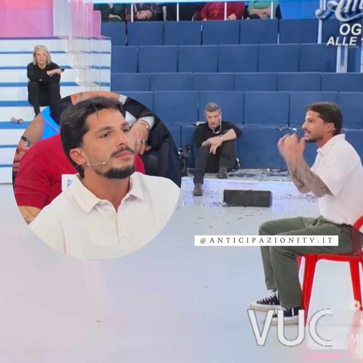 Gianmarco Steri in lacrime a Uomini e Donne, una corteggiatrice lascia lo studio dopo un bacio.