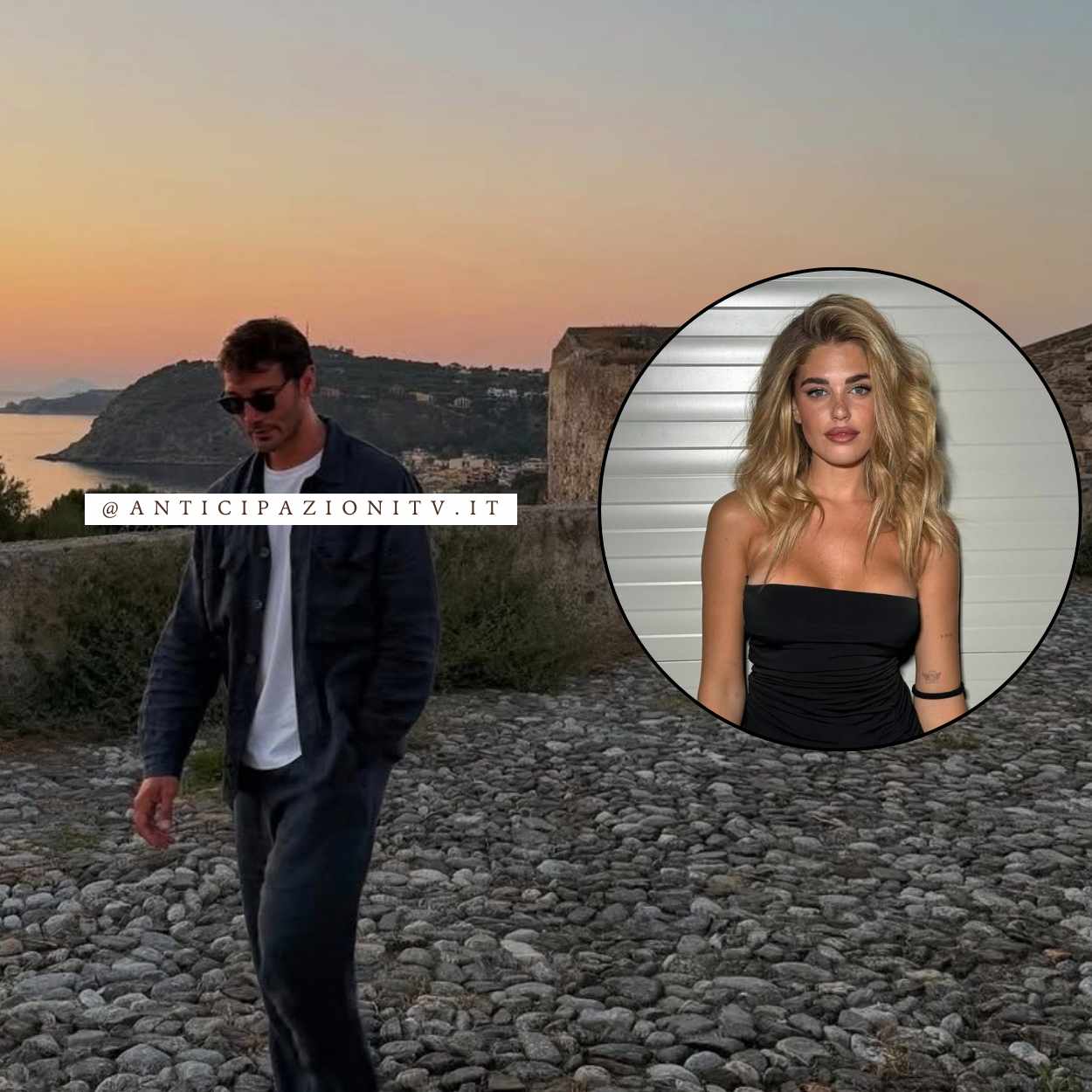 Stefano De Martino e Caroline Tronelli, foto prese dai loro profili Instagram