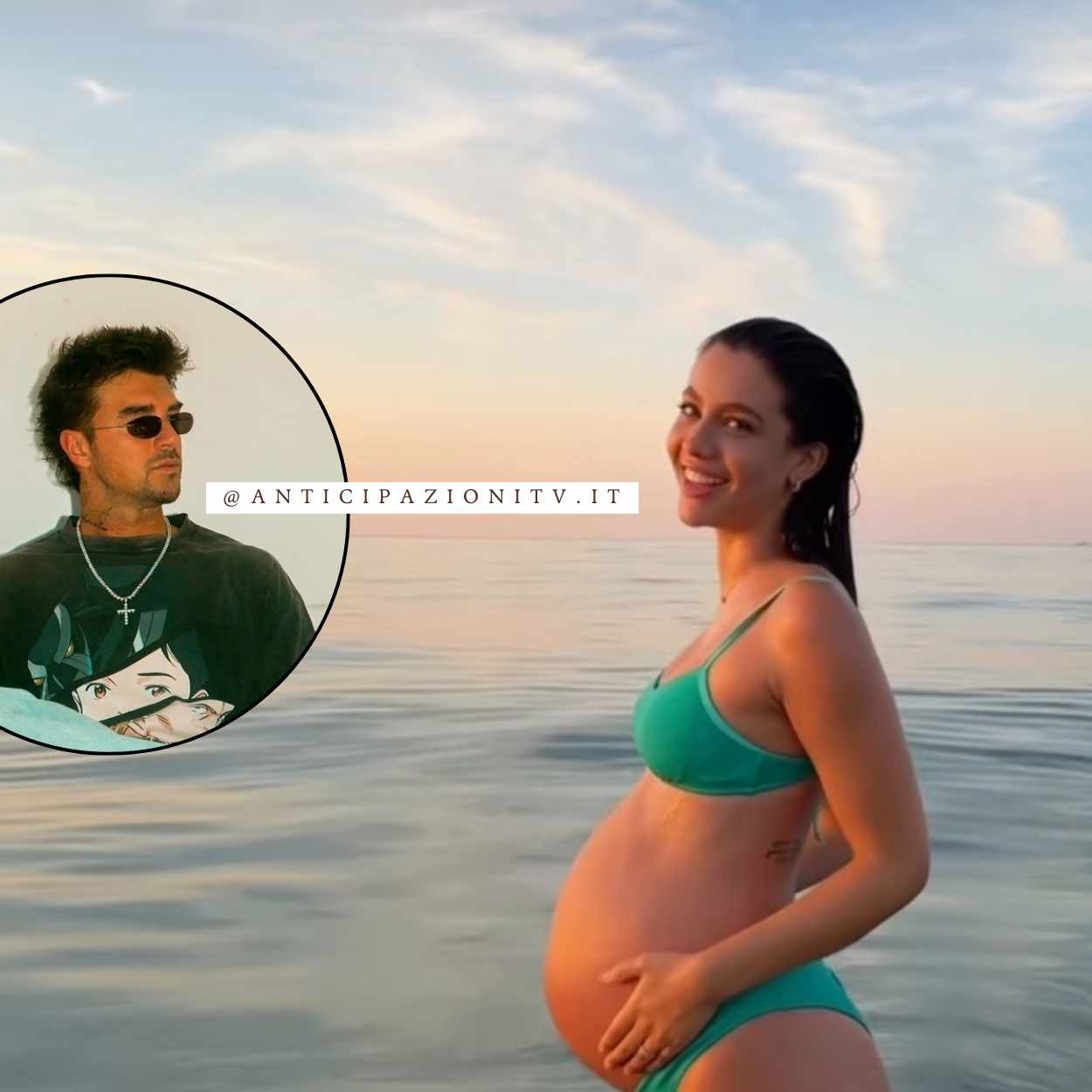 Andrea Damante commenta il video al mare di Elisa Visari in gravidanza