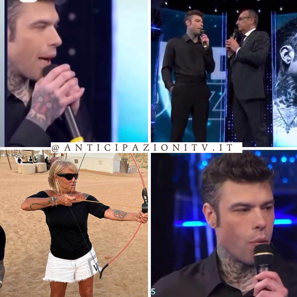 Fedez annuncia il brano per Sanremo 2024 durante una conferenza stampa ufficiale.