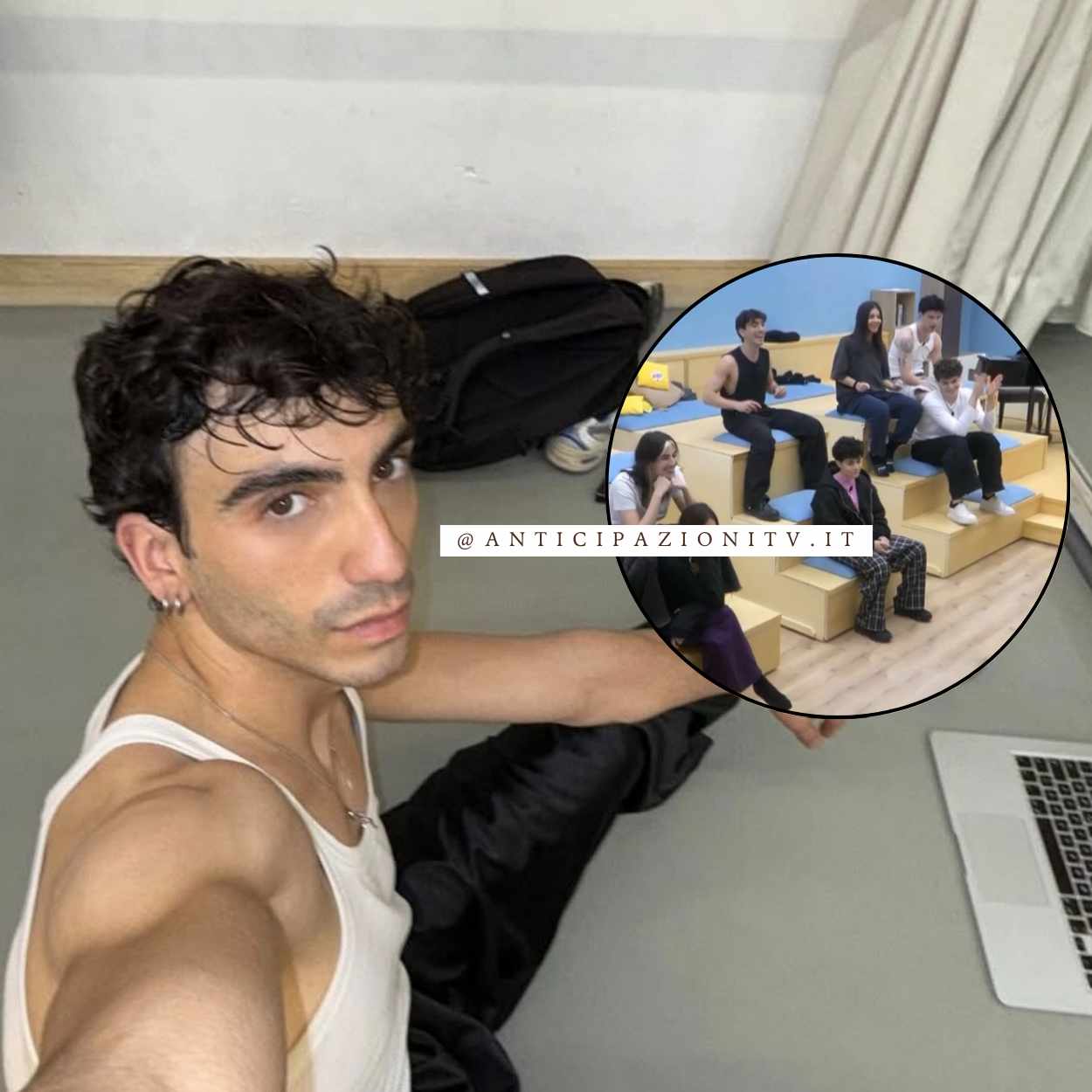 Francesco Fasano durante l’intervista a Dimmi di te con Lorella Cuccarini