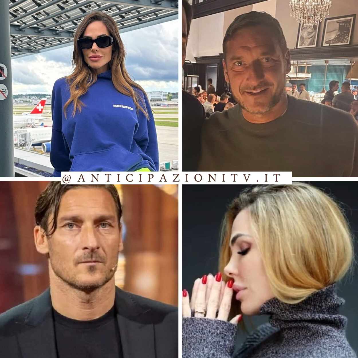 Francesco Totti e Ilary Blasi dopo i nuovi risvolti giudiziari.