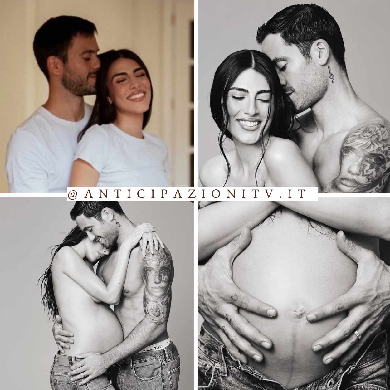 Giulia Salemi e Pierpaolo Pretelli accanto al primo figlio