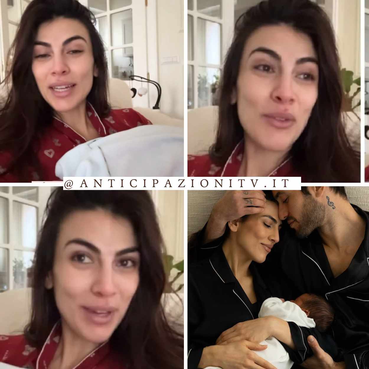 Giulia Salemi tiene in braccio Kian Pretelli e racconta la sua esperienza di maternità.