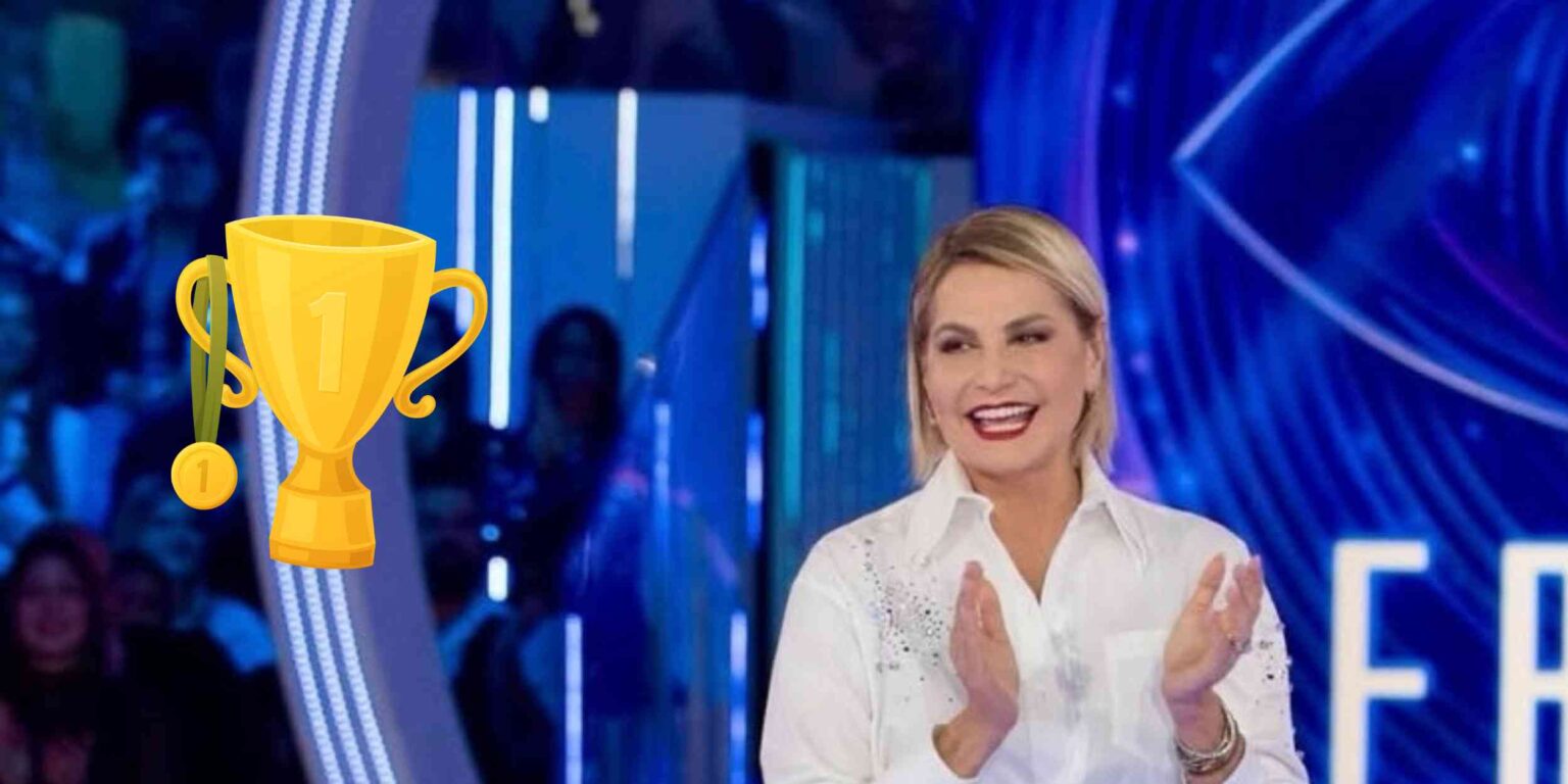 Studio del Grande Fratello con grafica quote e finalisti