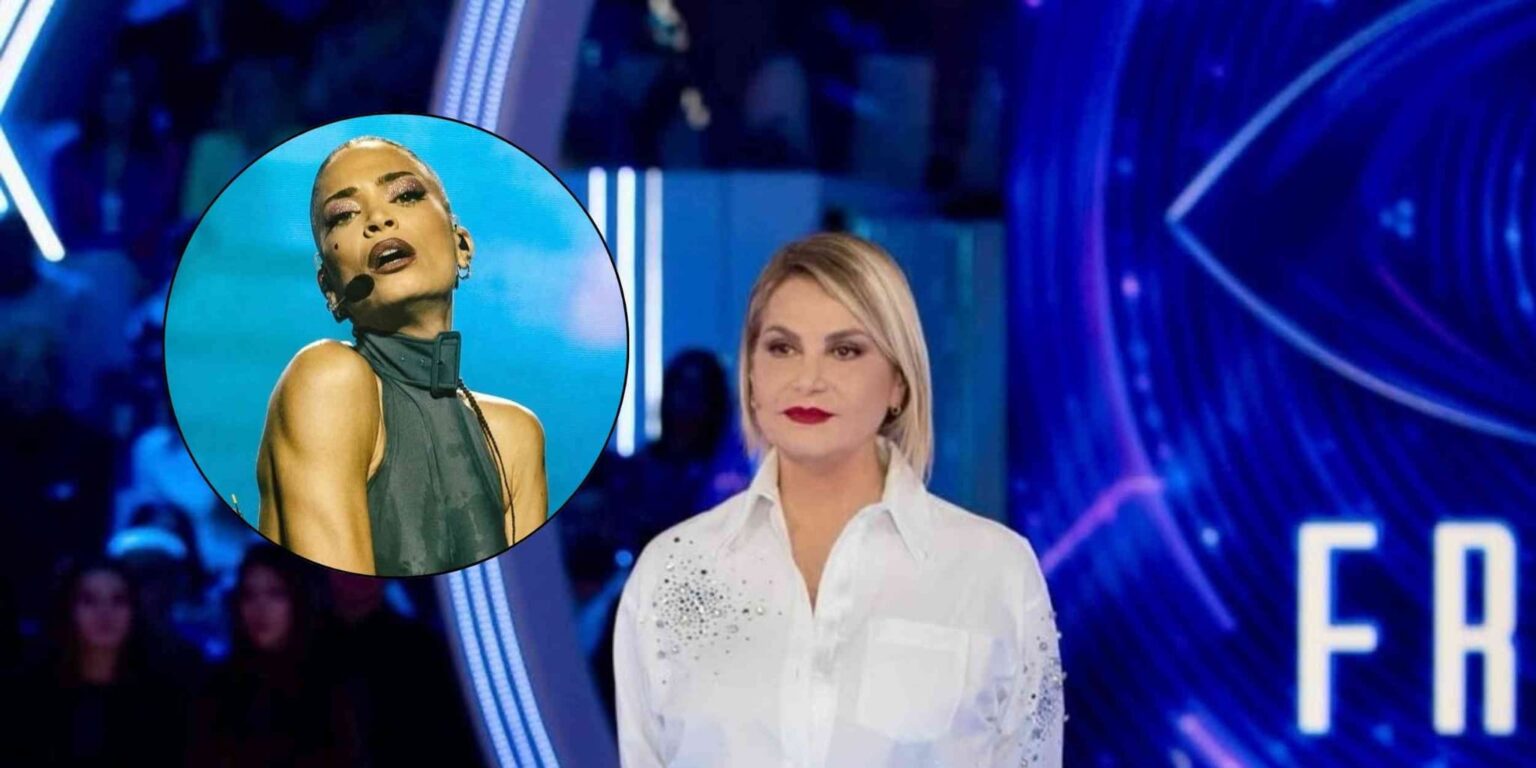 Grafica della semifinale del Grande Fratello 2025 con riferimento all’ospitata di Elodie annullata