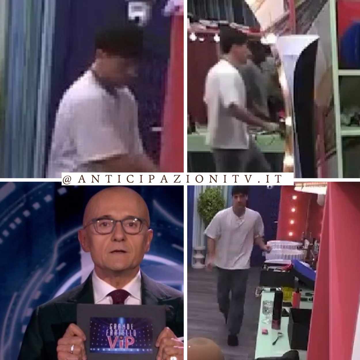 Lorenzo Spolverato al Grande Fratello durante una discussione accesa in Casa.