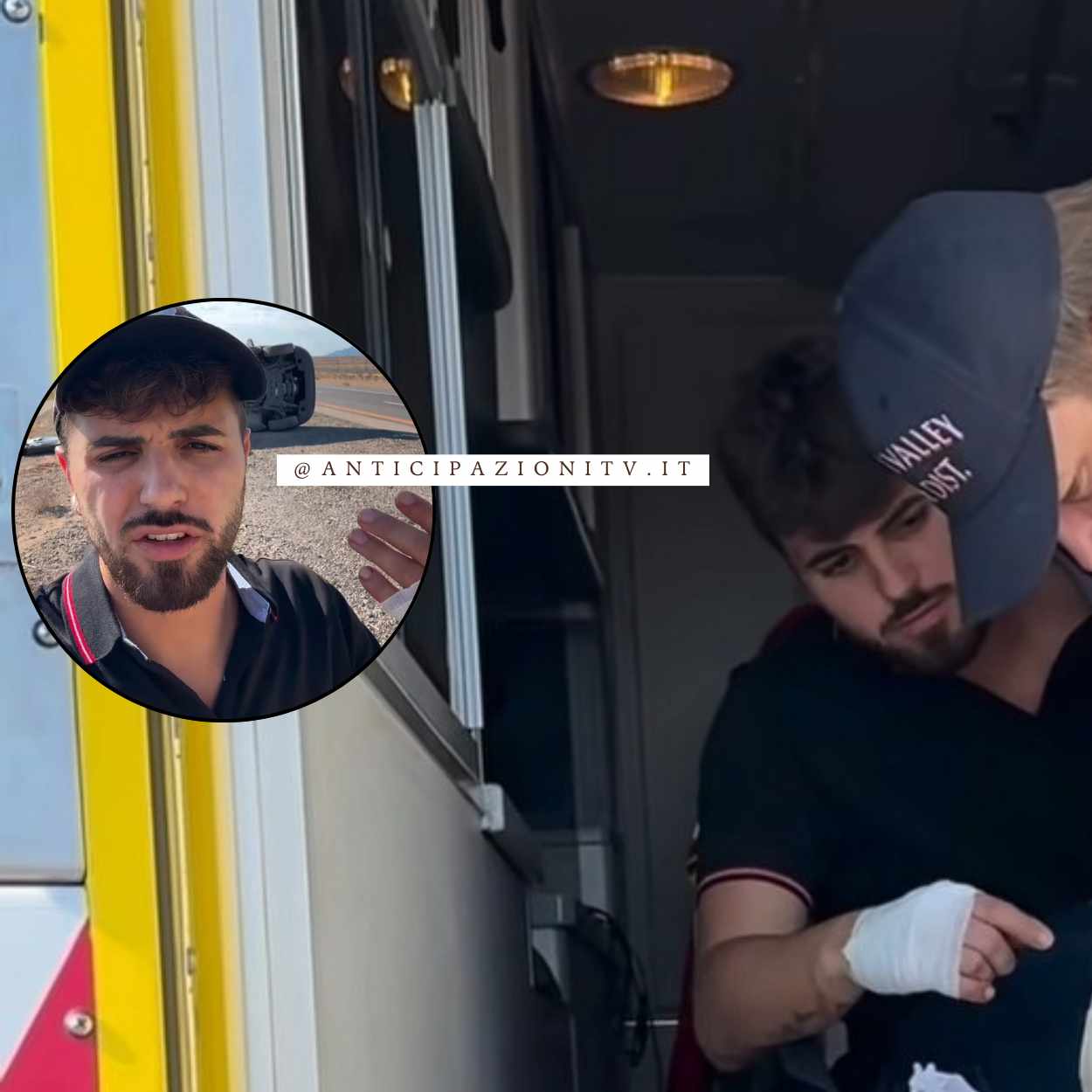 Alfonso D’Apice e Chiara Cainelli dopo l’incidente stradale negli USA