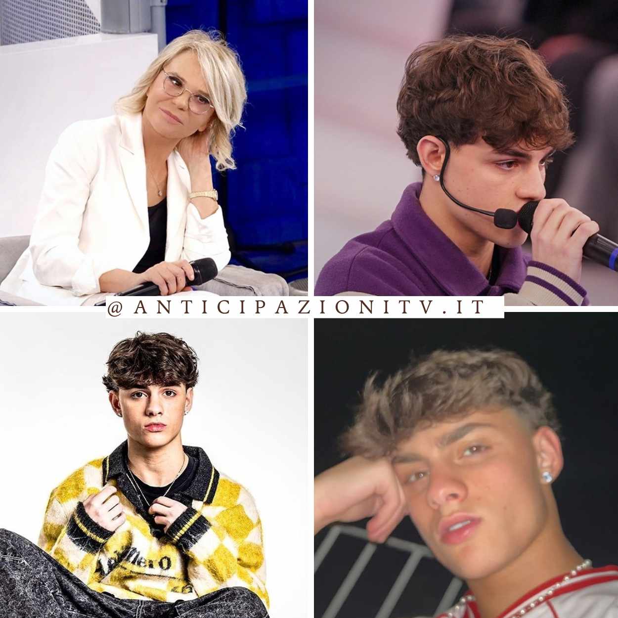 Luk3 nello studio di Amici, immortalato durante un momento della sua performance prima dell'assenza.