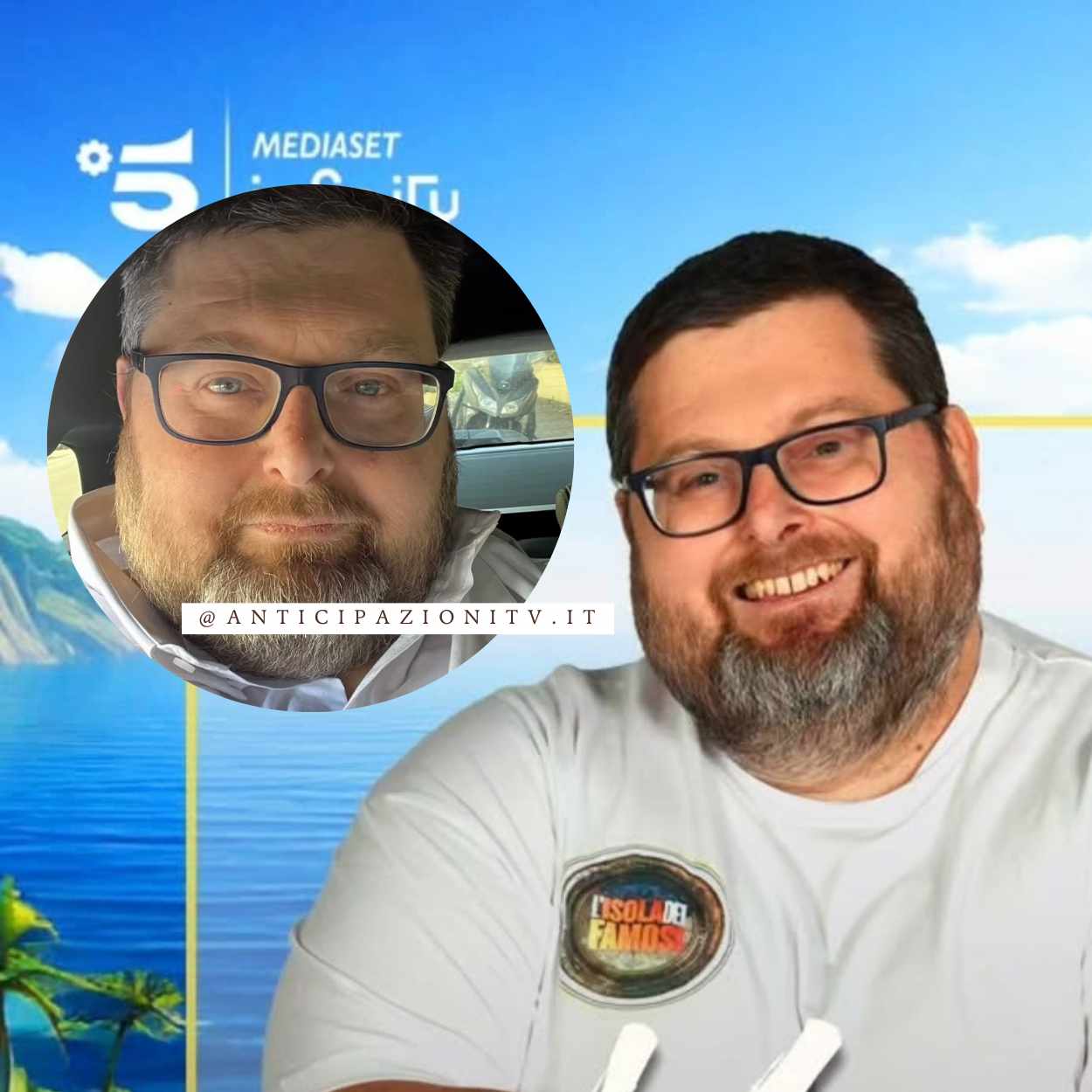 Mario Adinolfi Isola dei Famosi 2025 peso 200 kg messaggio di forza