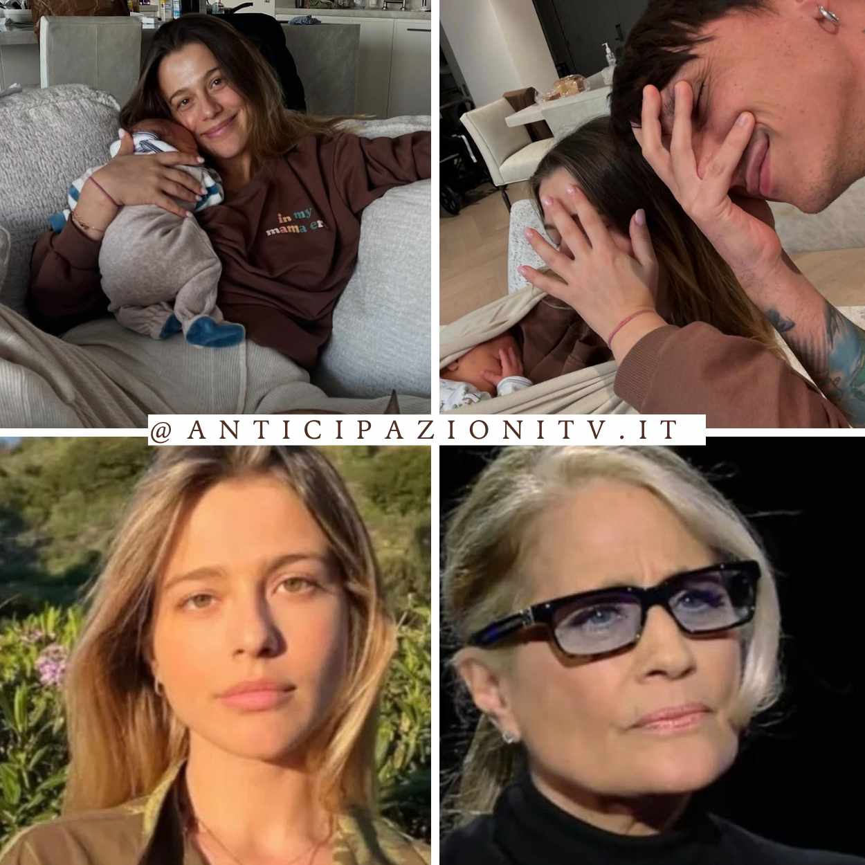 Jacqueline Luna Di Giacomo e Ultimo fotografati al ritorno a Roma con il figlio Enea.