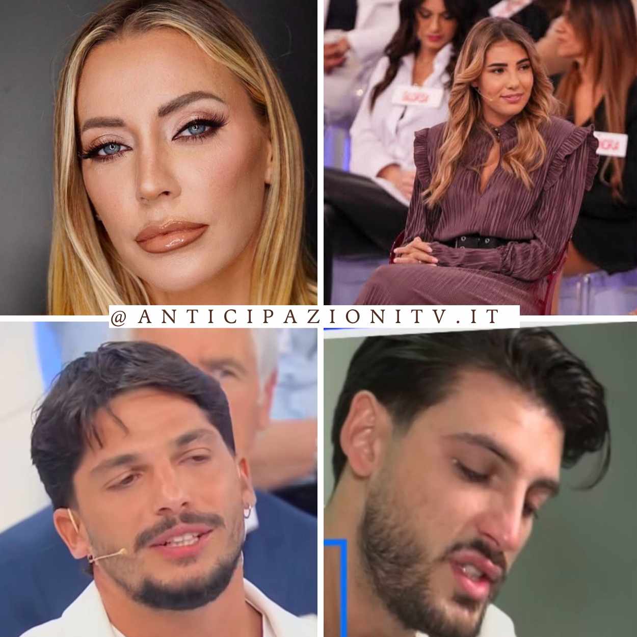 Karina Cascella, Martina De Ioannon, Gianmarco Steri e Ciro Solimeno durante il trono a Uomini e Donne: momenti e opinioni.