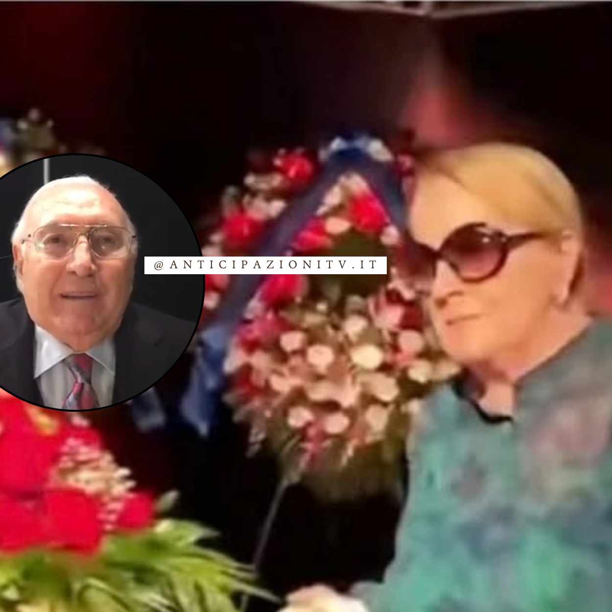 Katia Ricciarelli alla camera ardente di Pippo Baudo a Roma