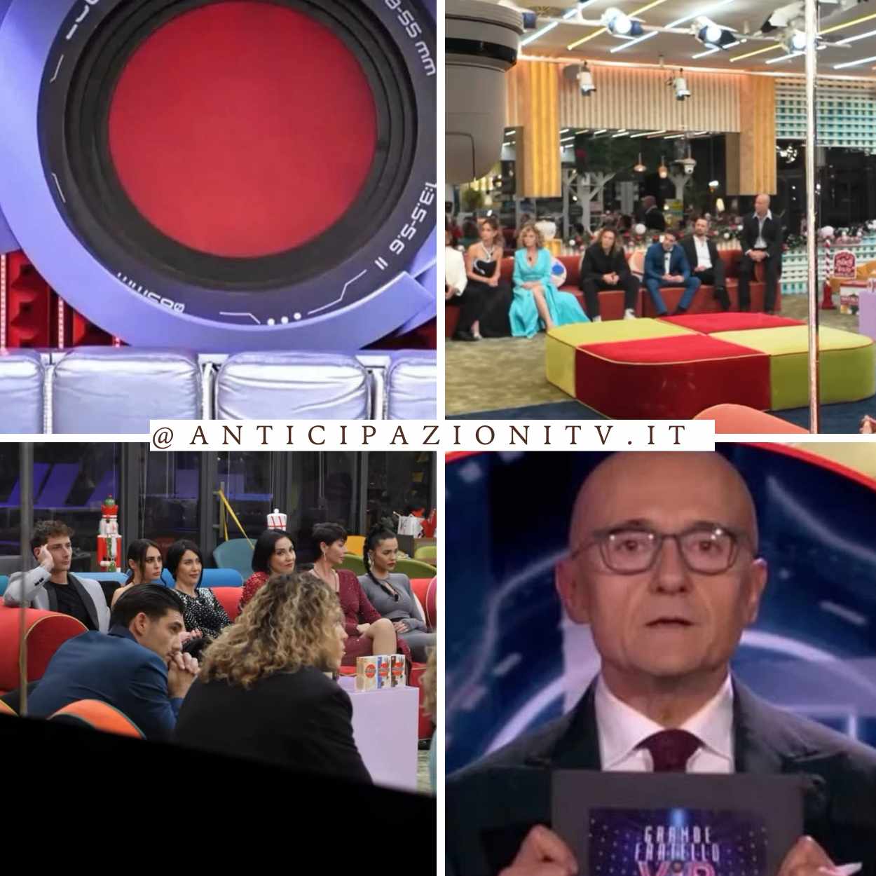 Alfonso Signorini tiene la busta del provvedimento disciplinare al Grande Fratello, puntata 7 gennaio 2025.