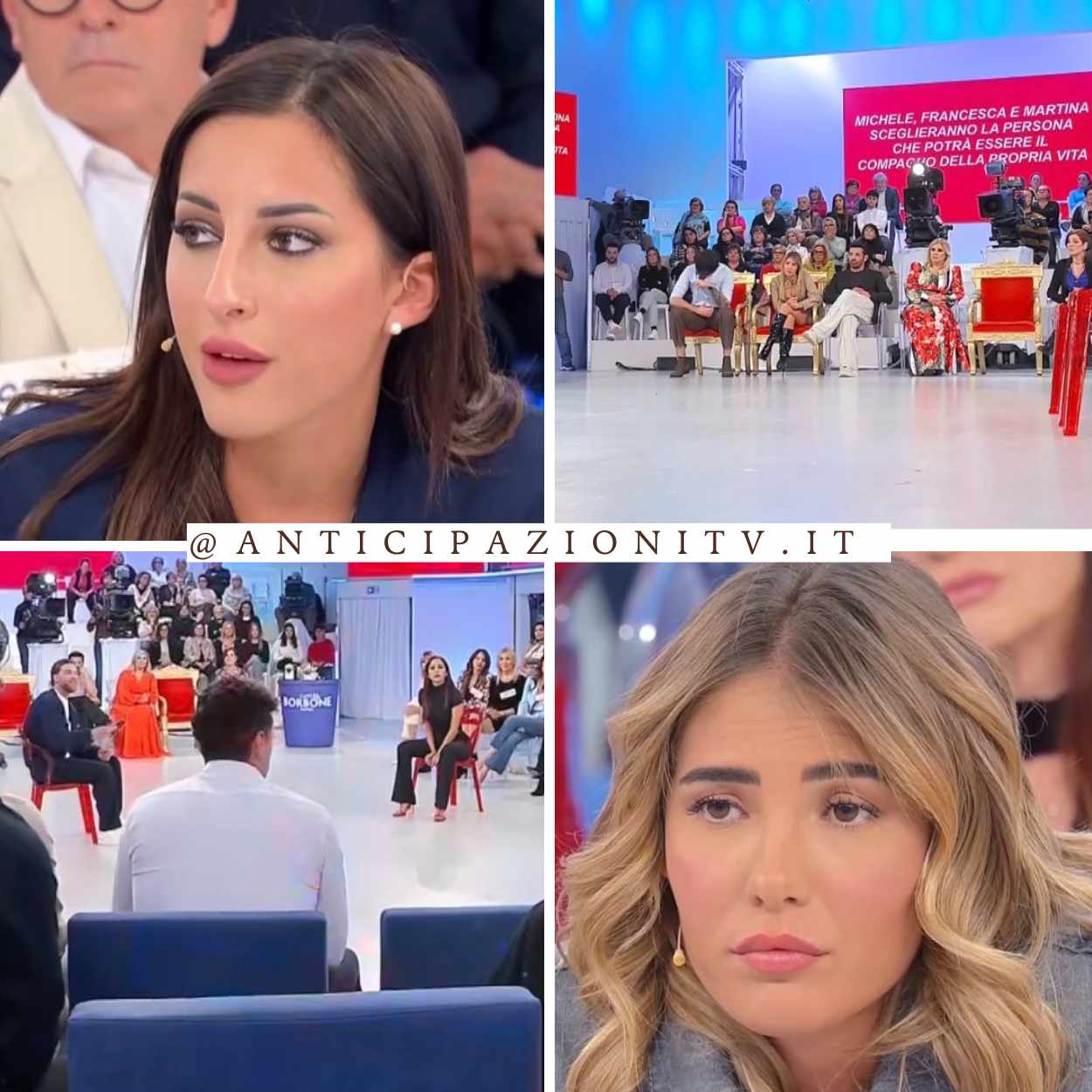 Martina De Ioannon e Francesca Sorrentino nello studio di Uomini e Donne Gennaio 2025.