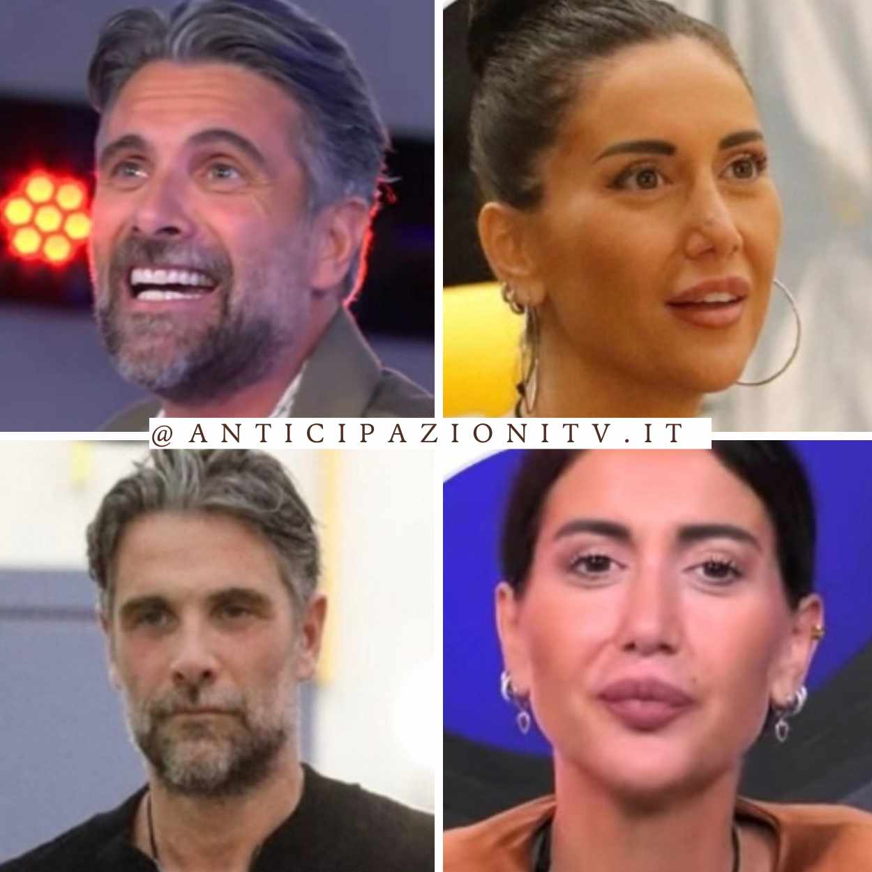 Luca Calvani e Jessica Morlacchi al Grande Fratello mentre discutono nel salotto della Casa.