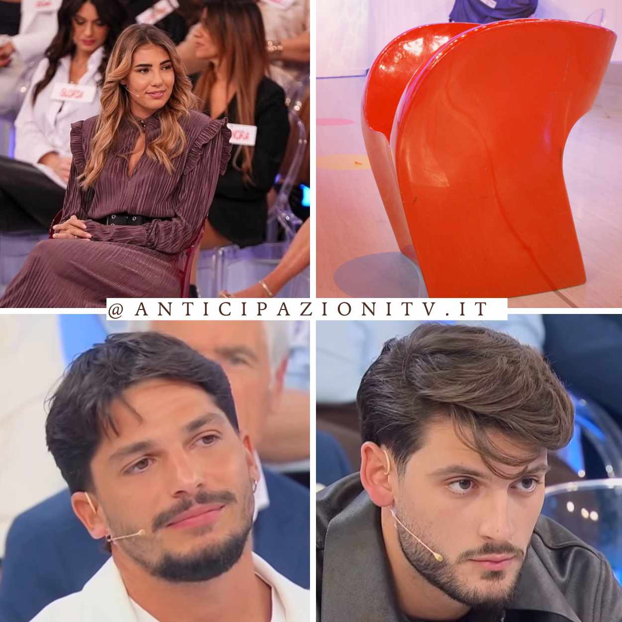 Martina De Ioannon, Gianmarco Steri e Ciro Solimeno davanti alla porta rossa di Uomini e Donne per la registrazione della scelta.