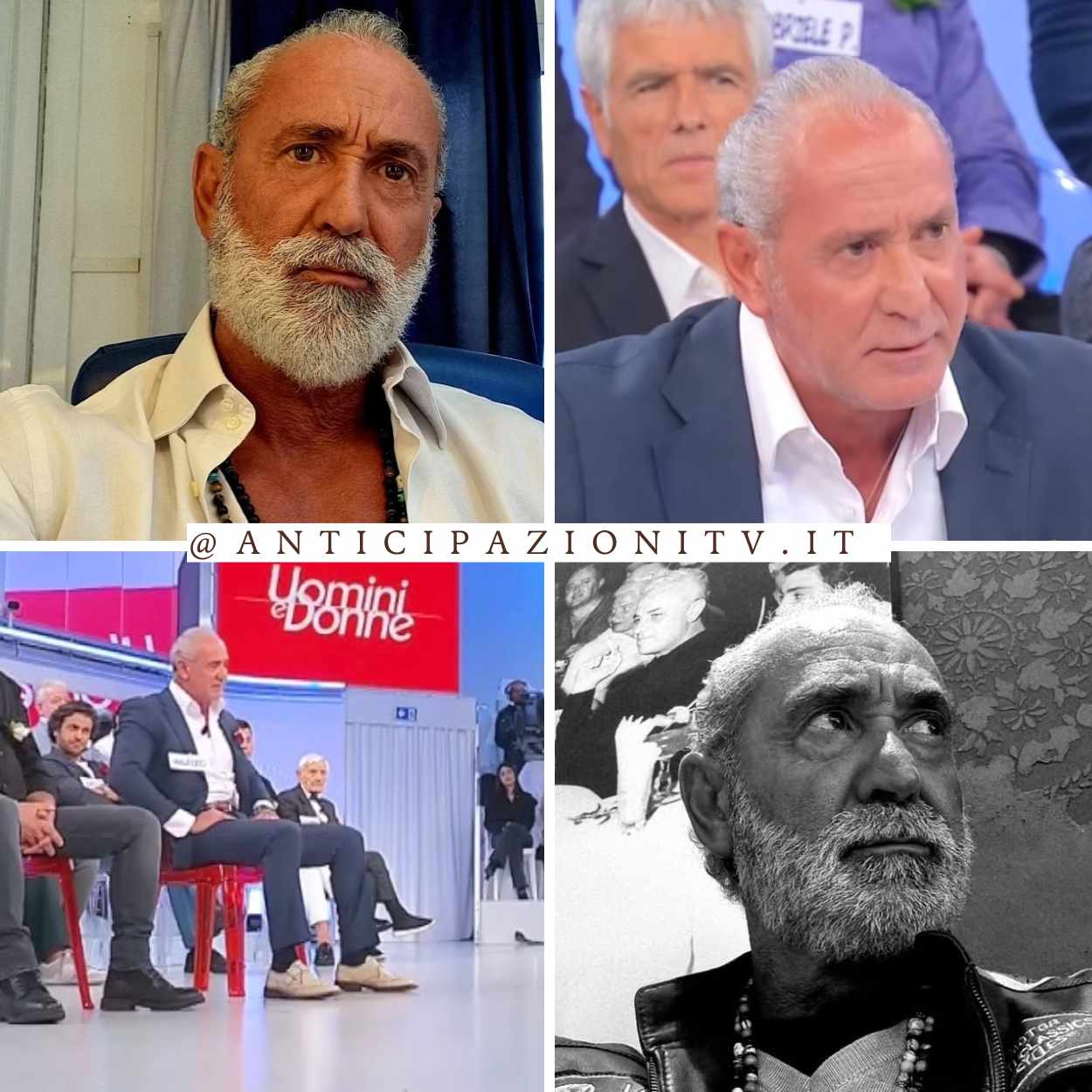 Maurizio Rocchi di Uomini e Donne in screenshot della puntata e foto dal suo profilo Instagram.