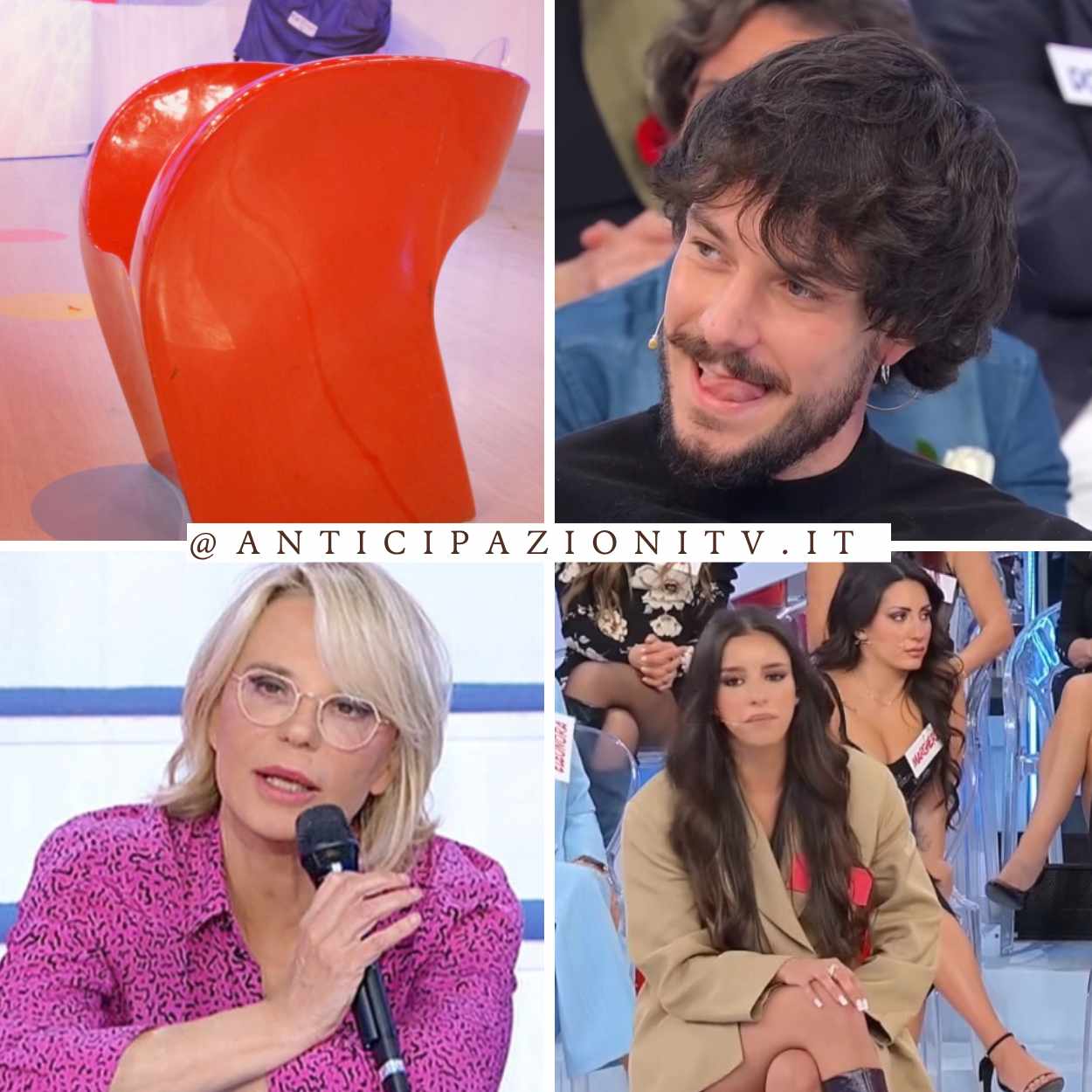 Michele Longobardi a Uomini e Donne, seduto al centro dello studio durante una registrazione.