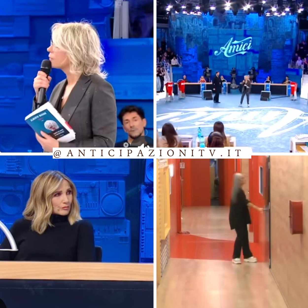 Lo studio di Amici 24 durante la registrazione: un momento chiave per gli allievi in gara verso il Serale.