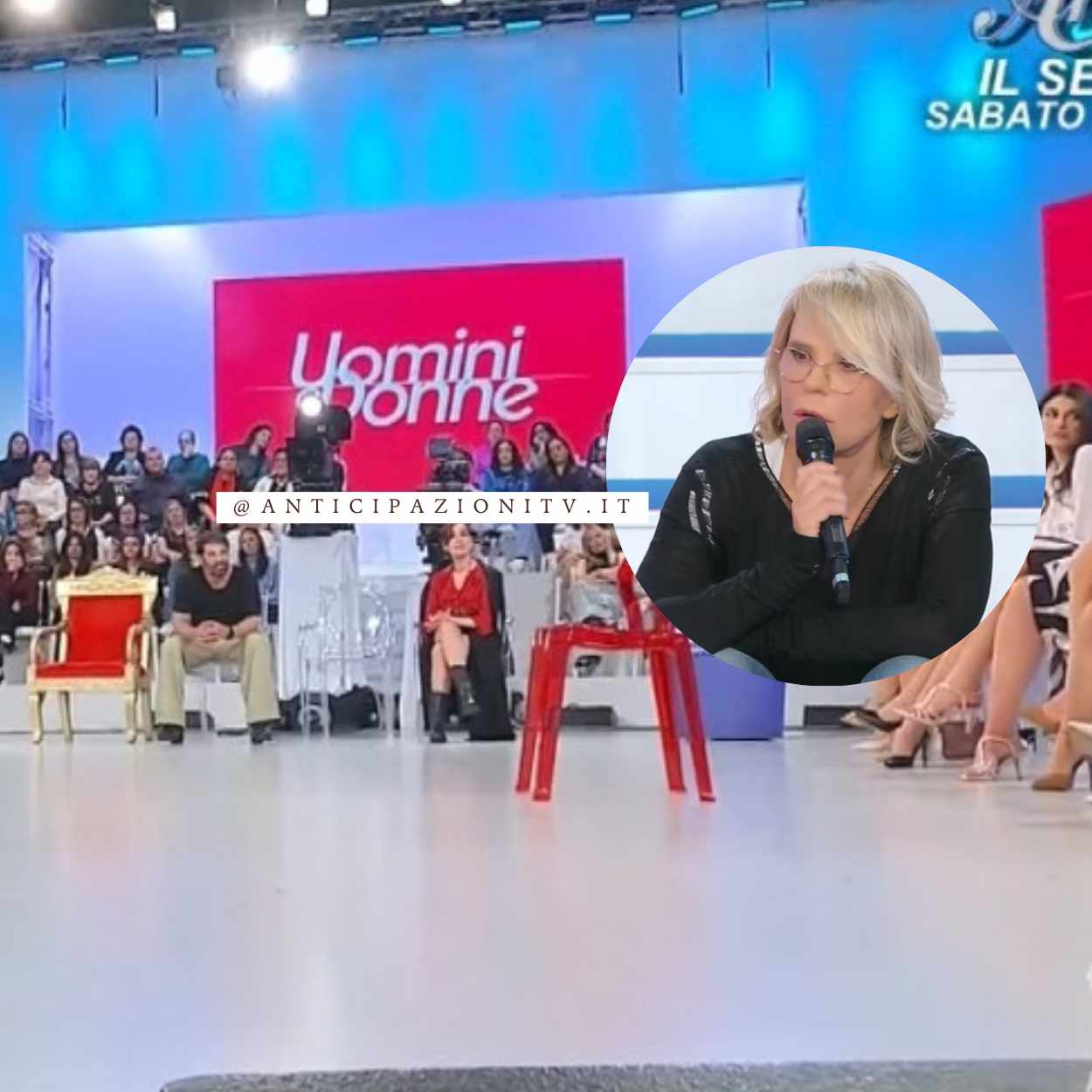 Sabrina Zago e Guido durante la lite nella puntata di Uomini e Donne del 22 aprile 2025