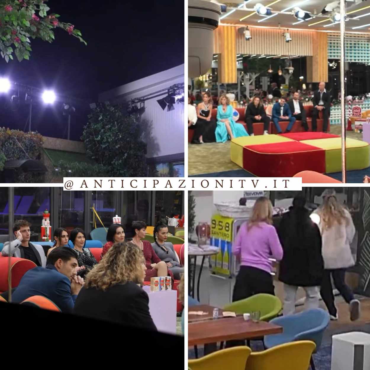 Vista della casa del Grande Fratello durante una situazione di tensione tra i partecipanti.