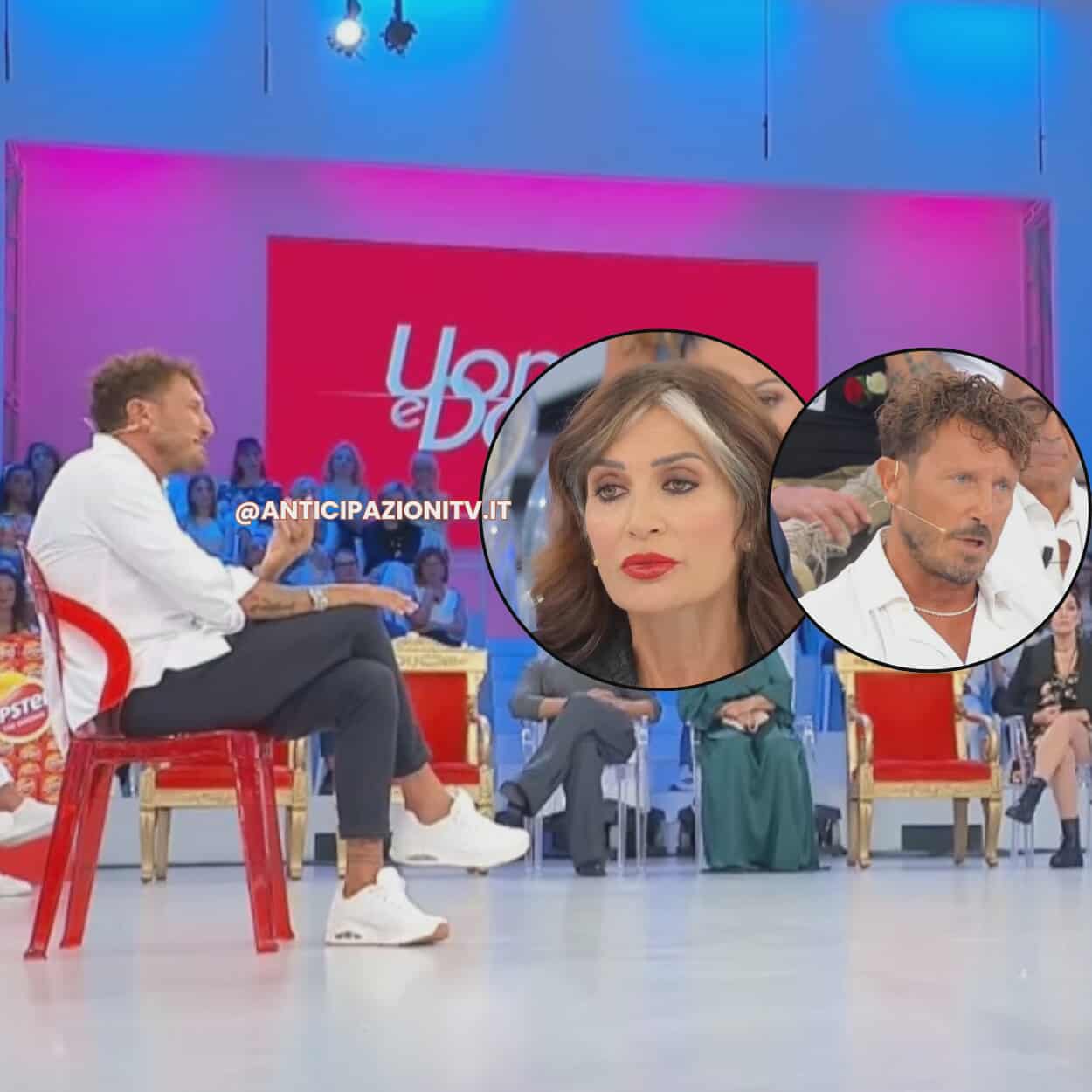 Barbara De Santi e Ruggiero D’Andrea a Uomini e Donne durante il confronto in studio