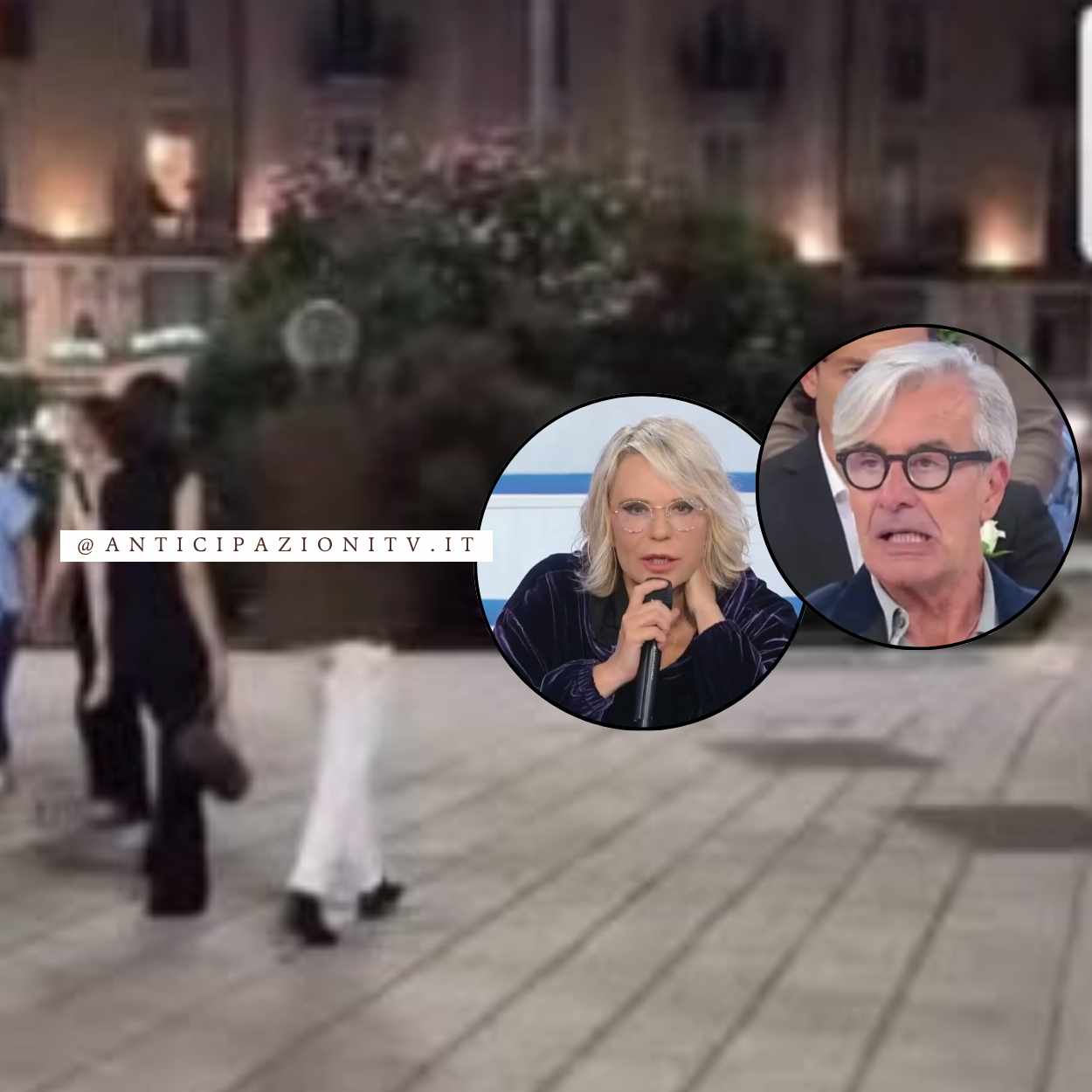 Arcangelo Passirani passeggia a Como con una donna misteriosa