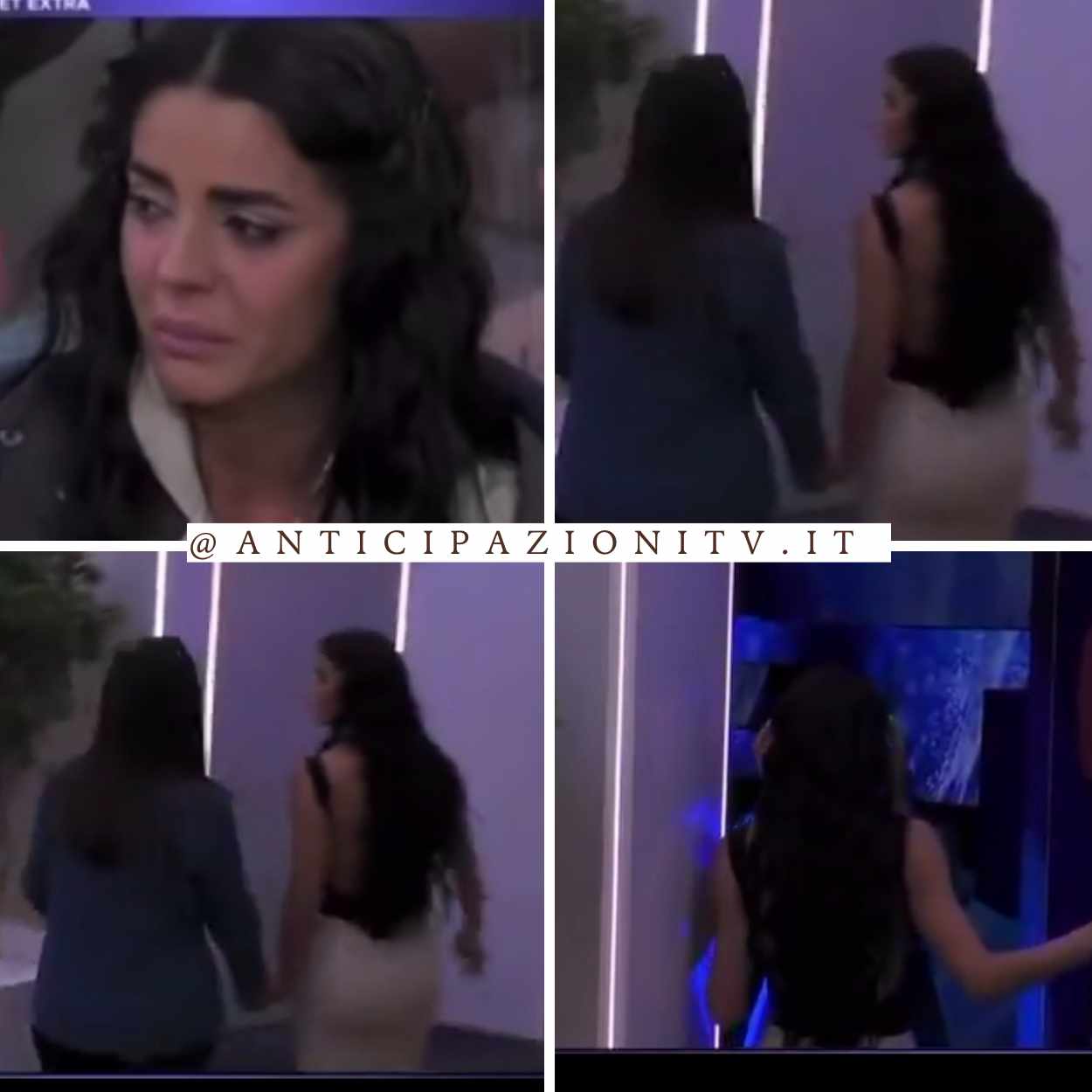 Shaila Gatta visibilmente emozionata e in lacrime al Grande Fratello 2024.