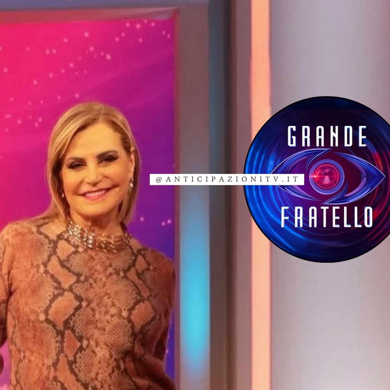 Simona Ventura conduttrice Grande Fratello NIP 2025 Canale 5