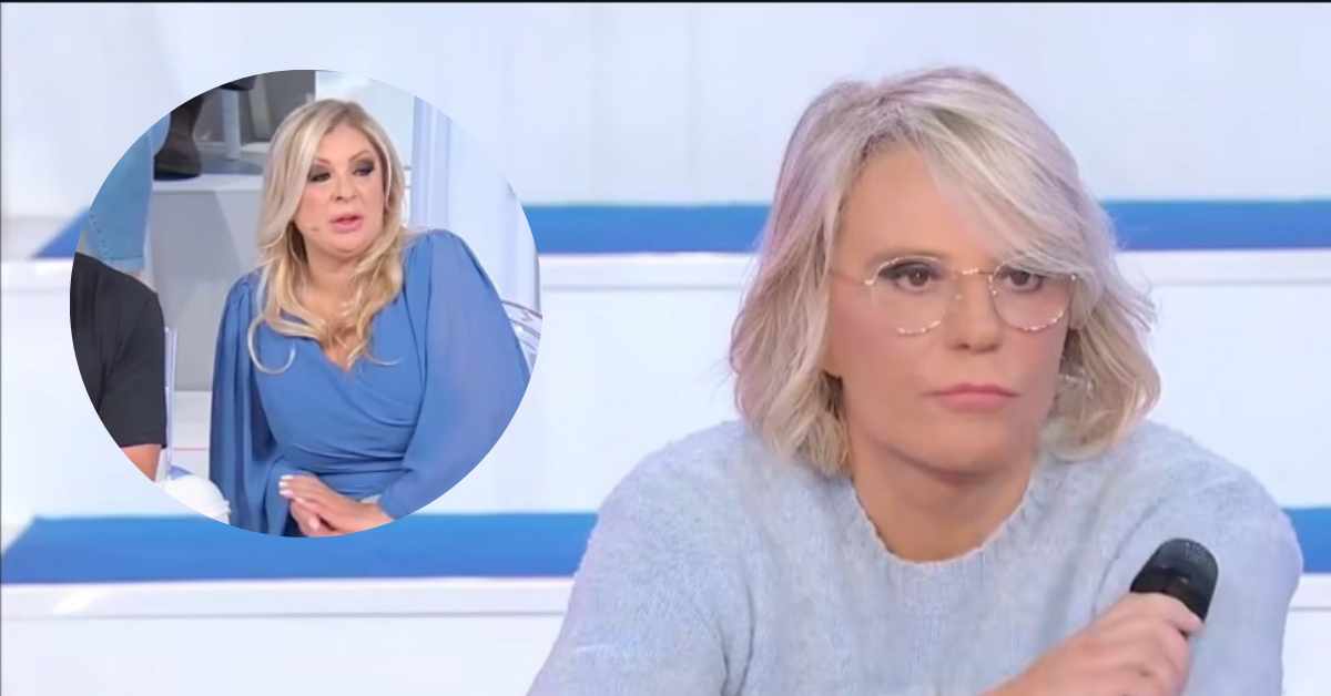 Tina Cipollari discute con Maria De Filippi a Uomini e Donne.
