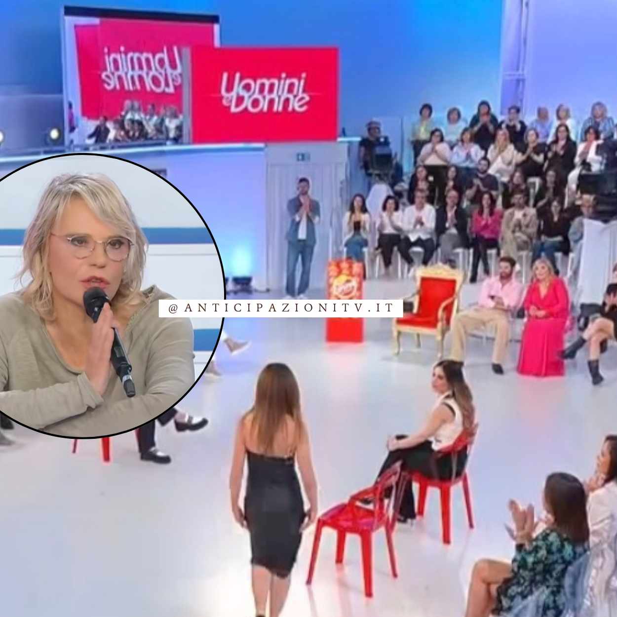 Maria De Filippi negli studi di Uomini e Donne per la nuova stagione 2025