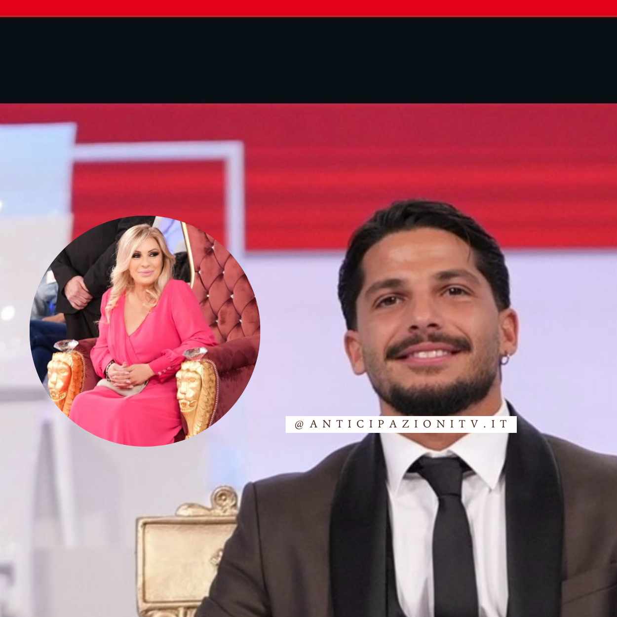 Gianmarco Steri in costume e Tina Cipollari a Parigi nella registrazione di Uomini e Donne del 24 febbraio 2025.