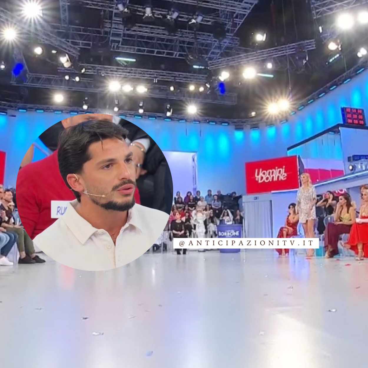 Gianmarco Steri durante un'esterna a Uomini e Donne, tra baci, eliminazioni e scontri accesi.