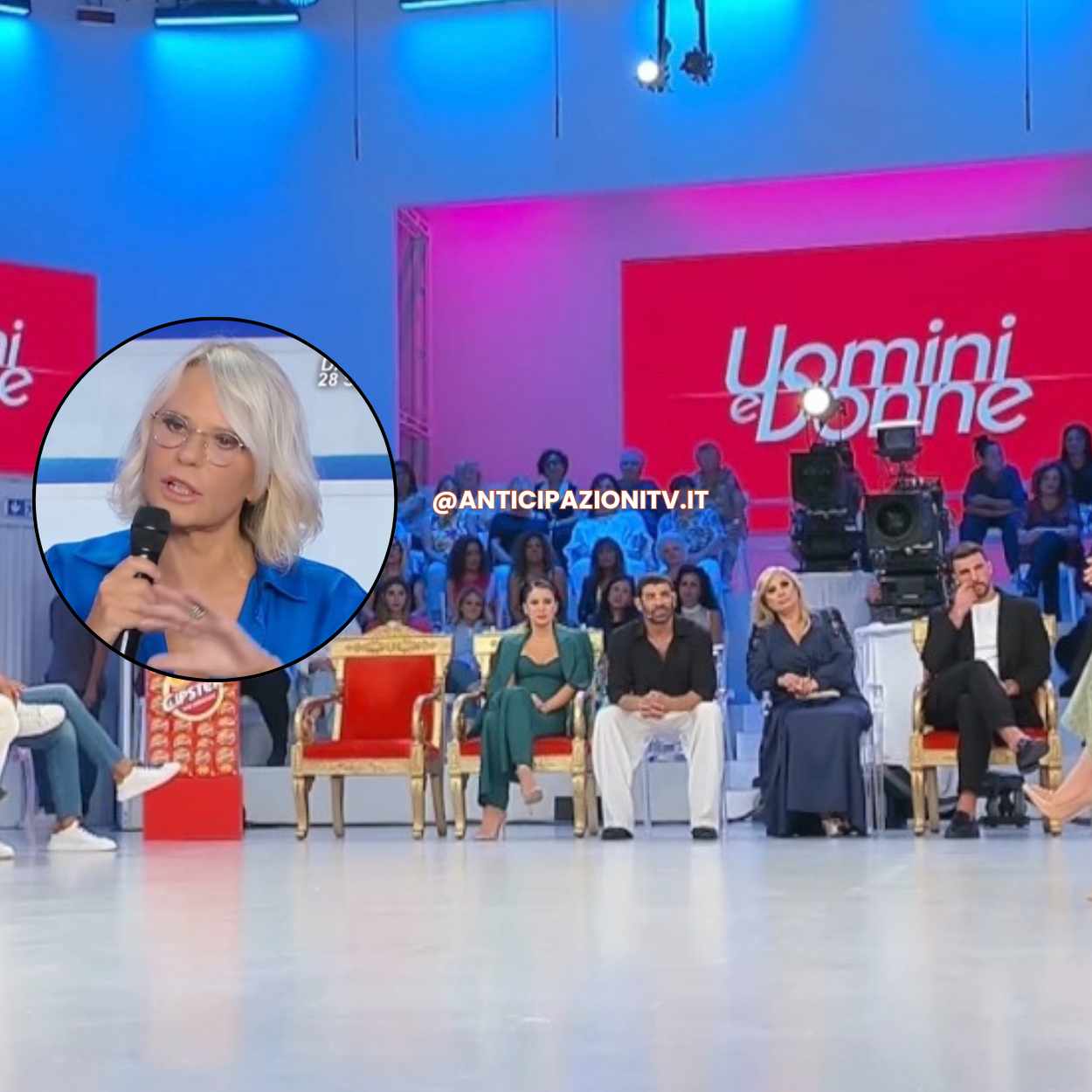 I protagonisti del Trono Over durante la registrazione del 23 settembre 2025