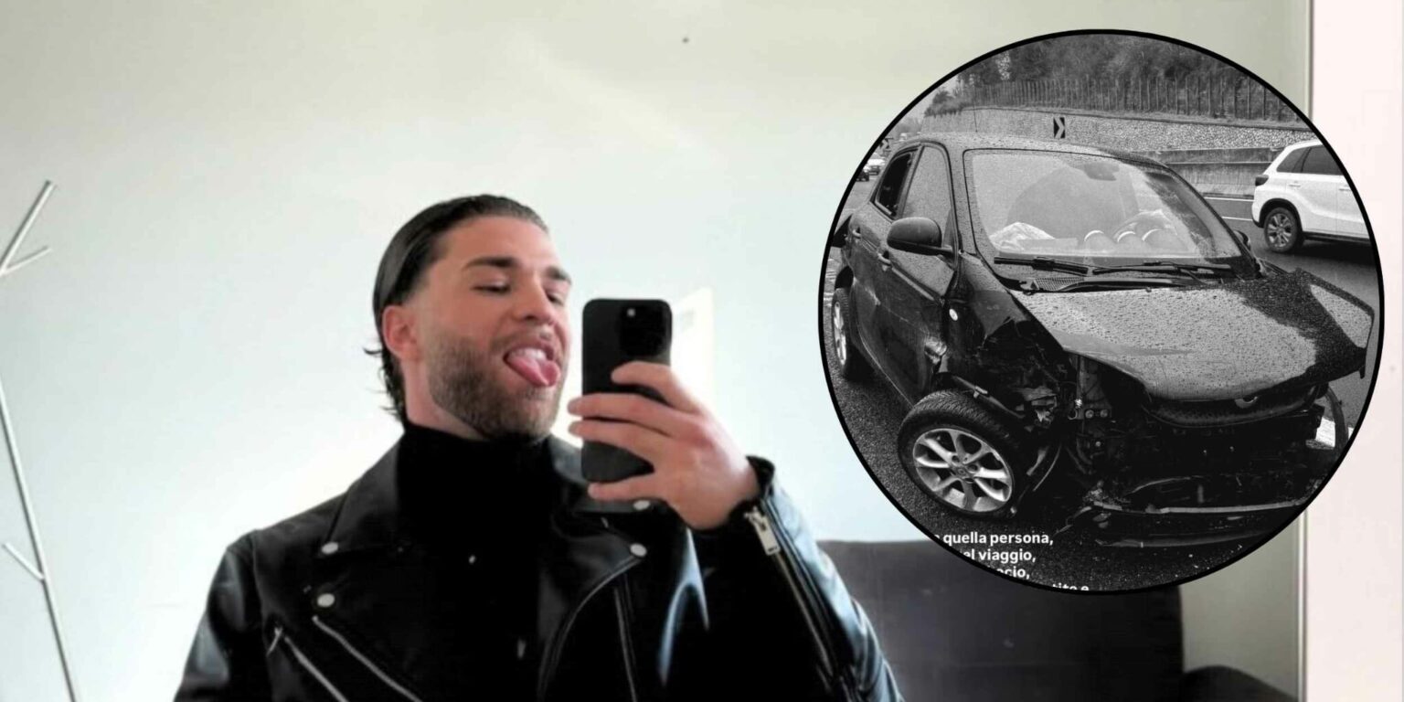 Smart distrutta di Gianmarco Meo dopo l’incidente, messaggio su Instagram